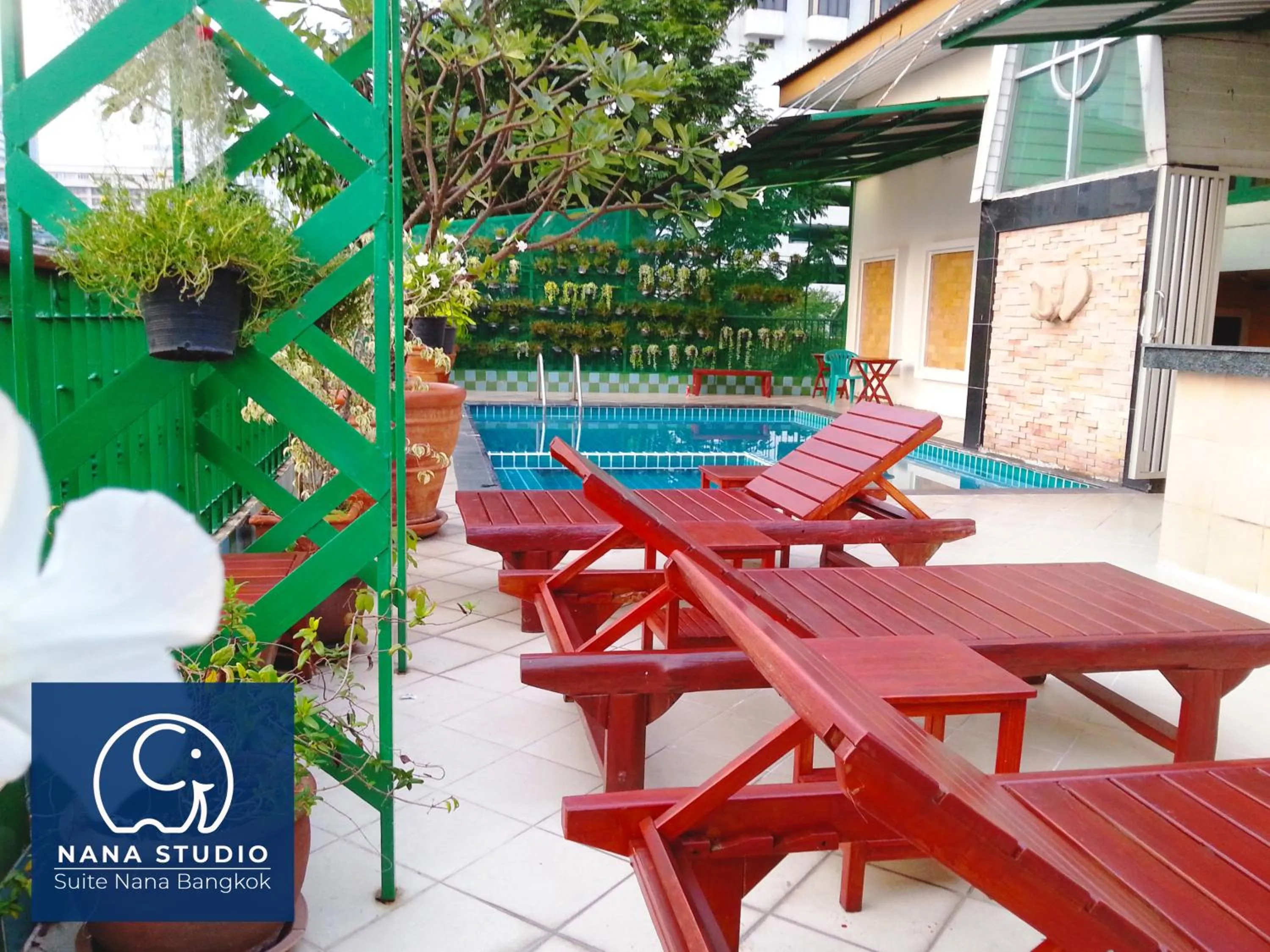 Pool view in Studio Suite by Royal Ivory Nana