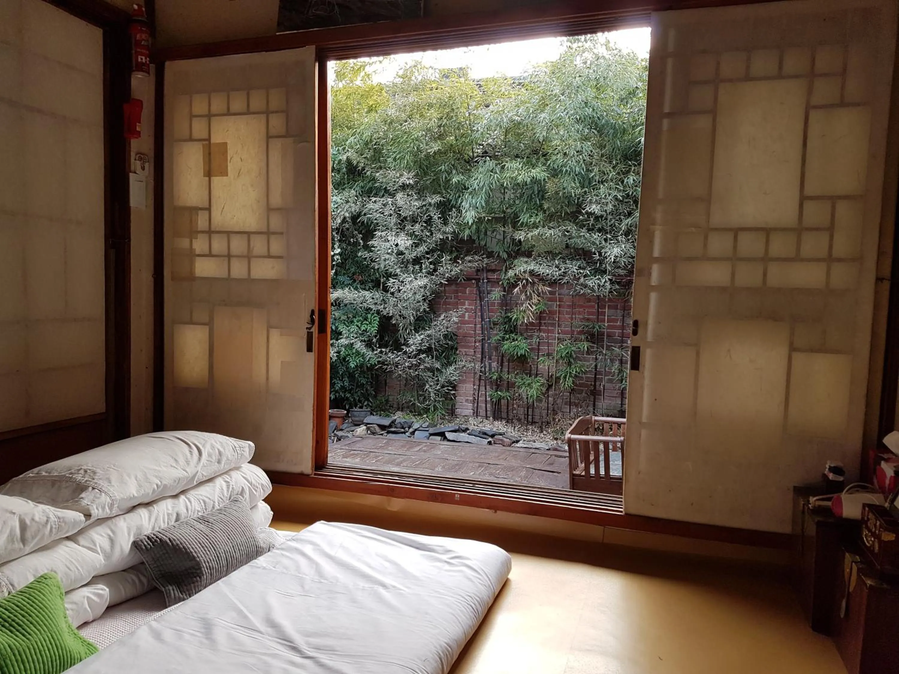 Bed in Gongsimga Hanok Guesthouse