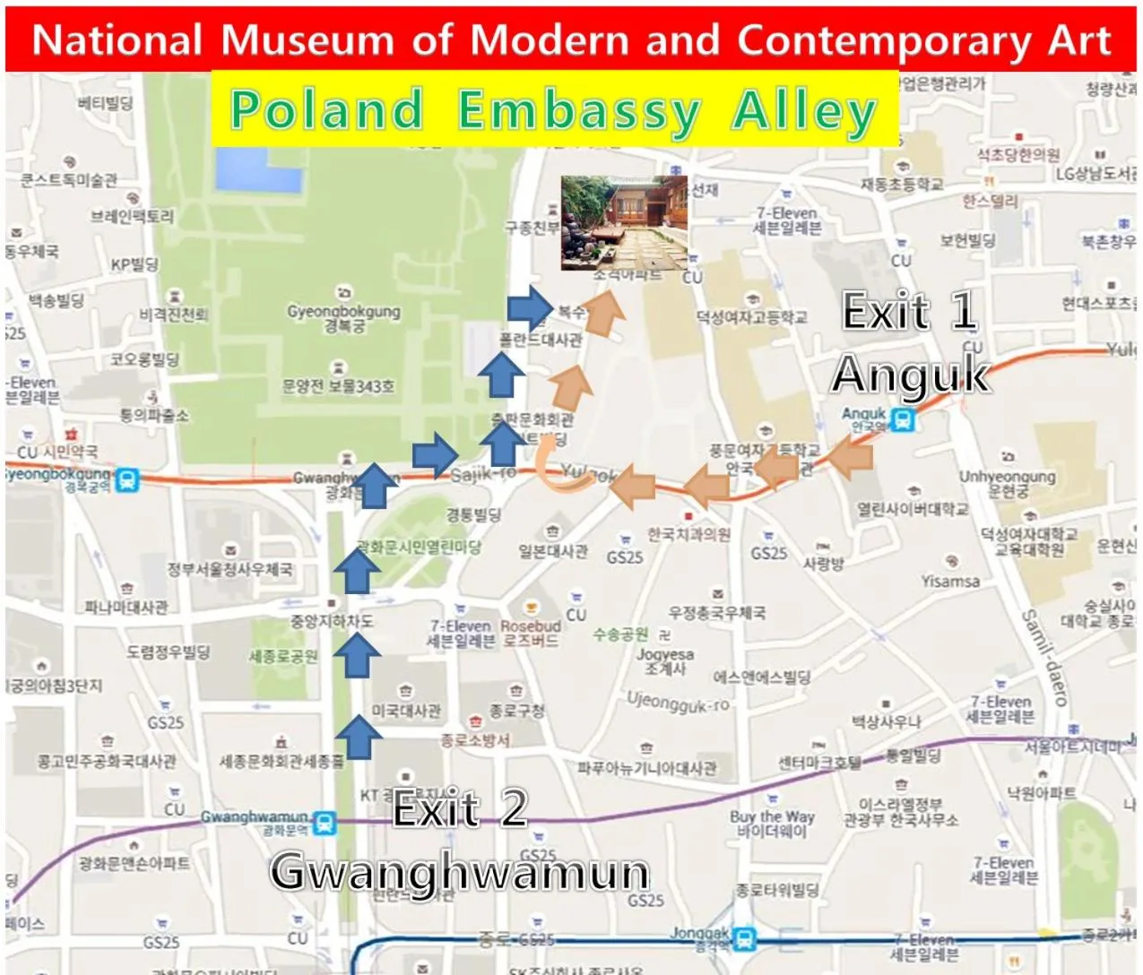 Location in Gongsimga Hanok Guesthouse