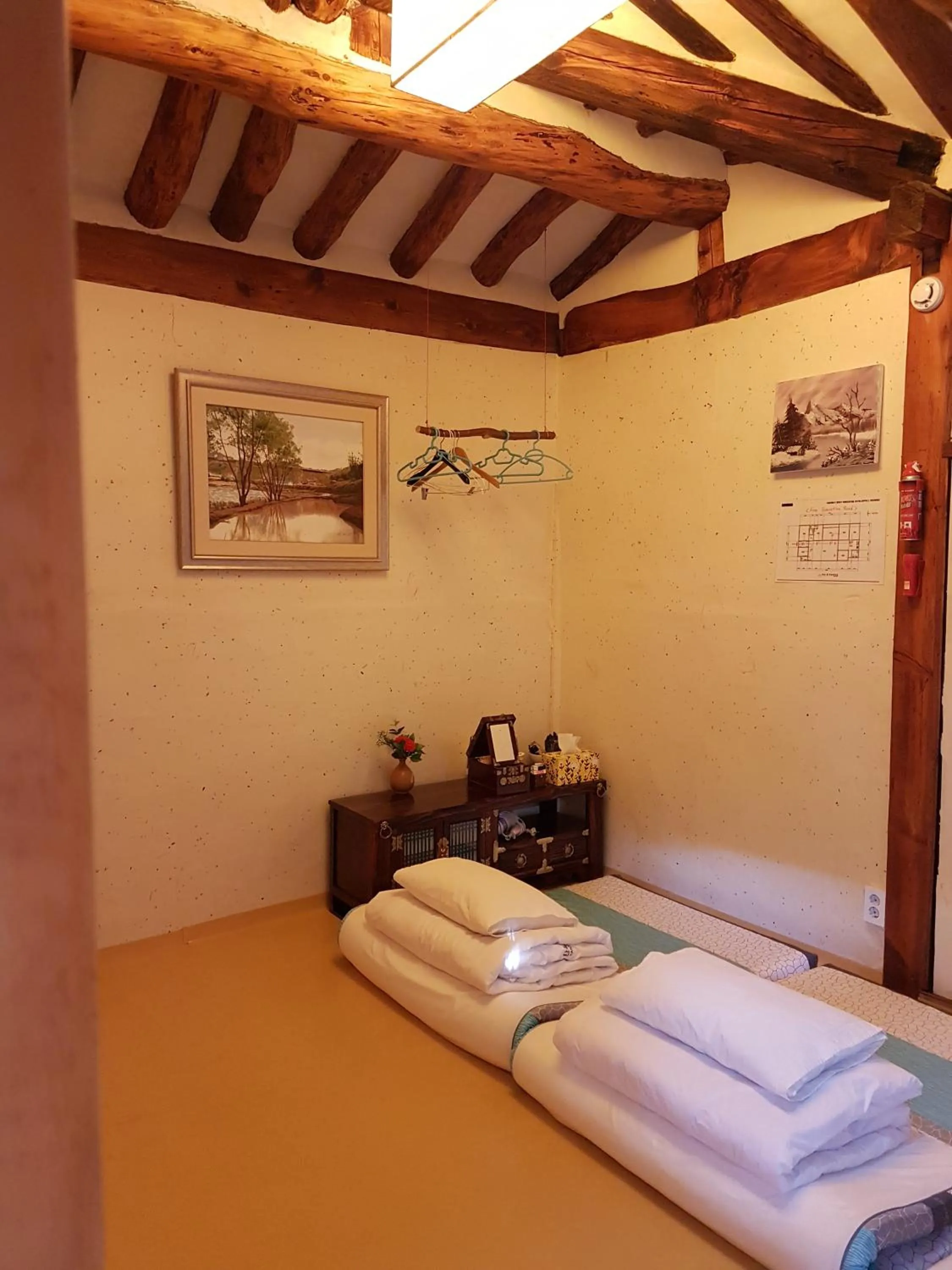 Bed in Gongsimga Hanok Guesthouse