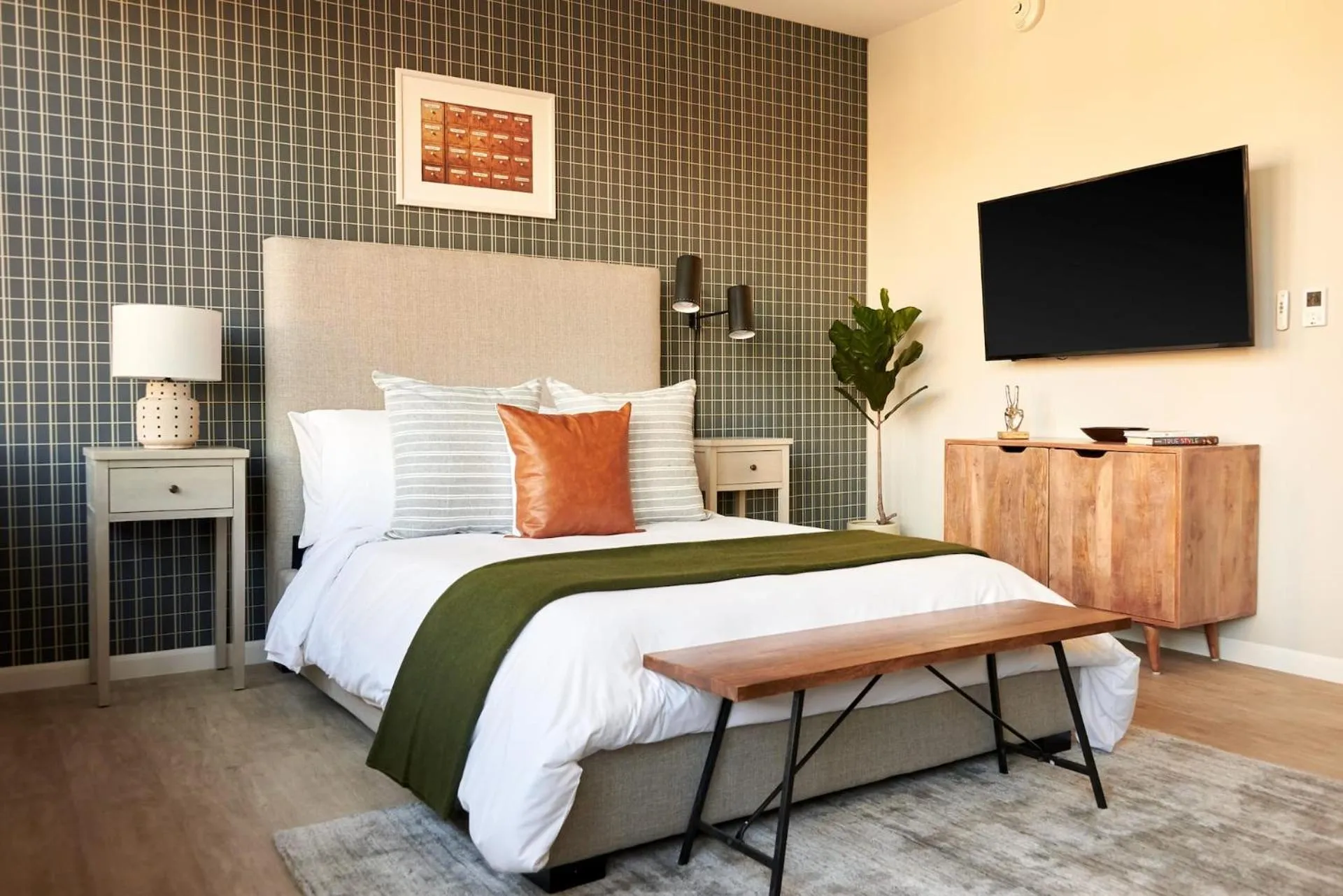 Property building, Bed in Kasa Cadillac Square Detroit