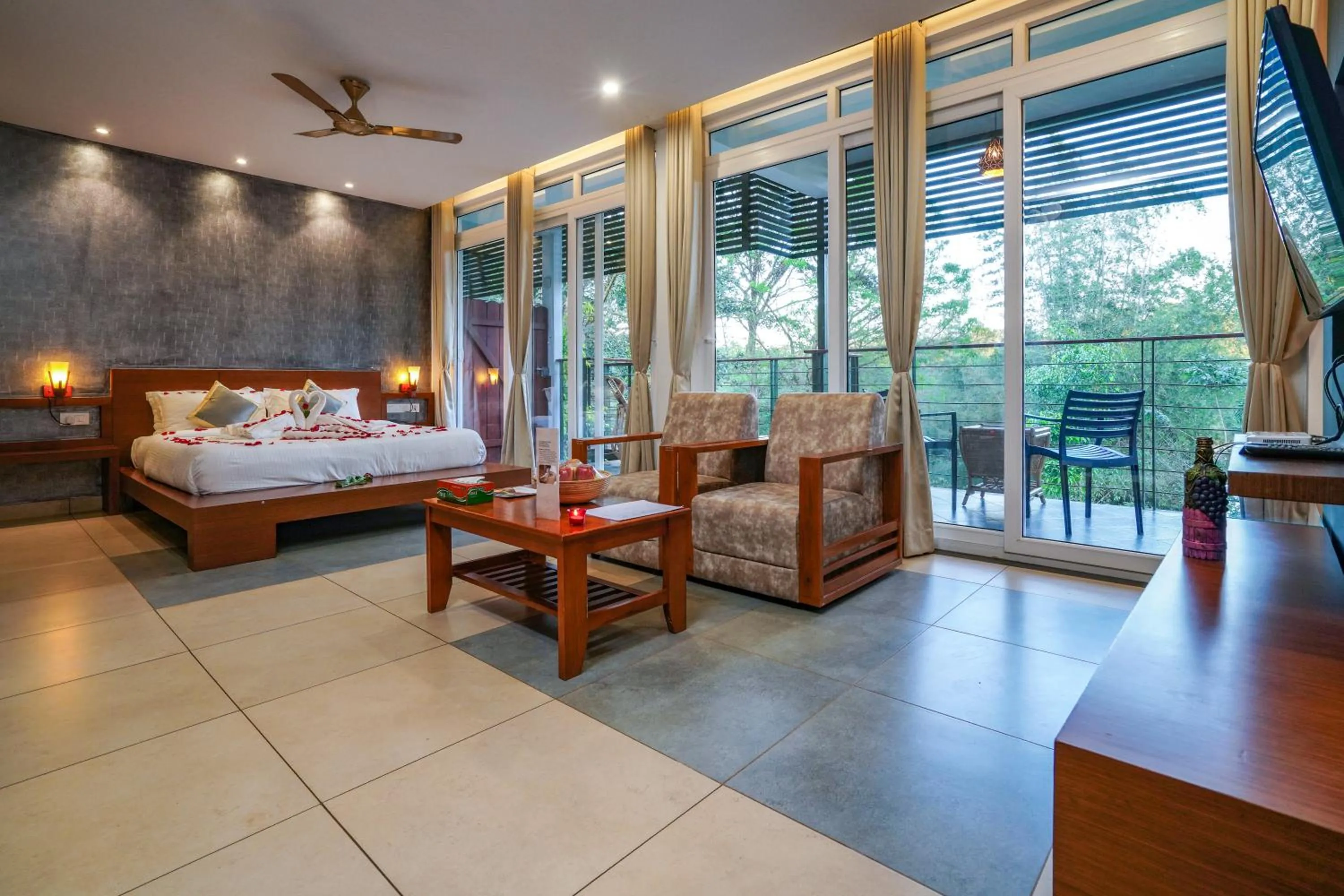Bathroom, Bed in Kuruva Island Resort And Spa - By KABINI BREEZE