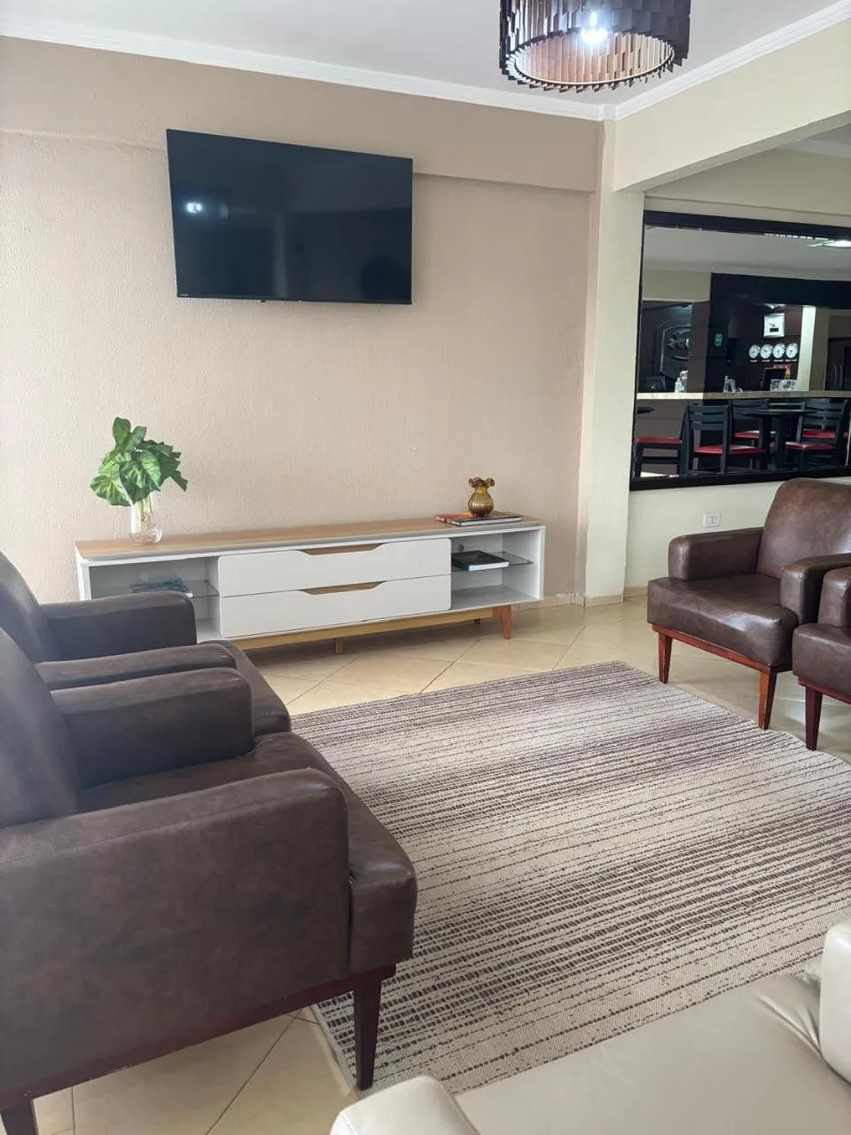 Communal lounge/ TV room in Druds Hotel