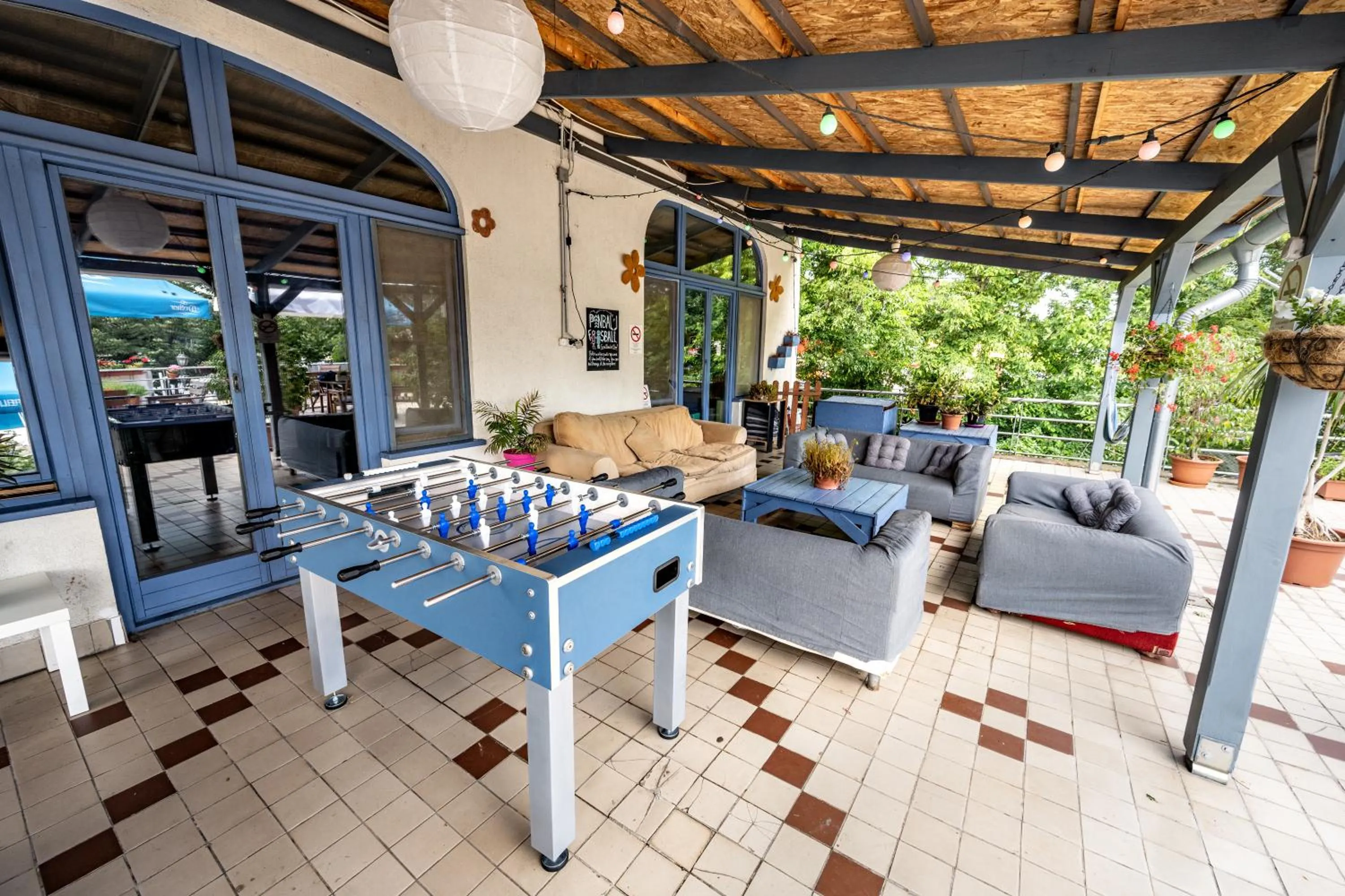 Game Room in Island Hostel Budapest