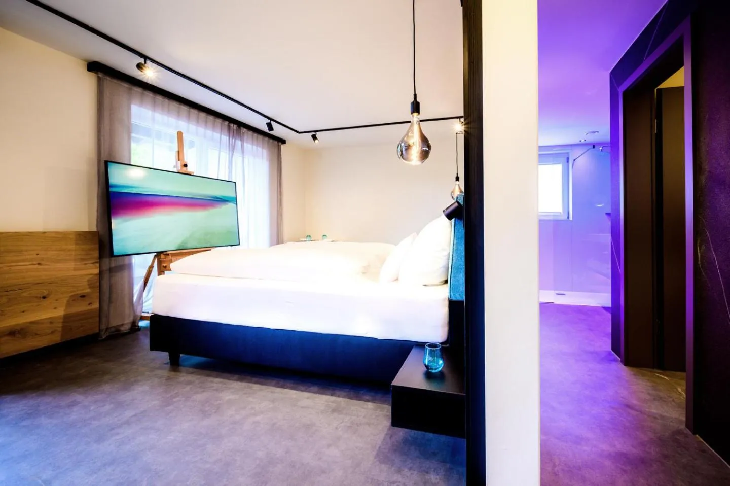 Bed in Aqua Blu Hotel