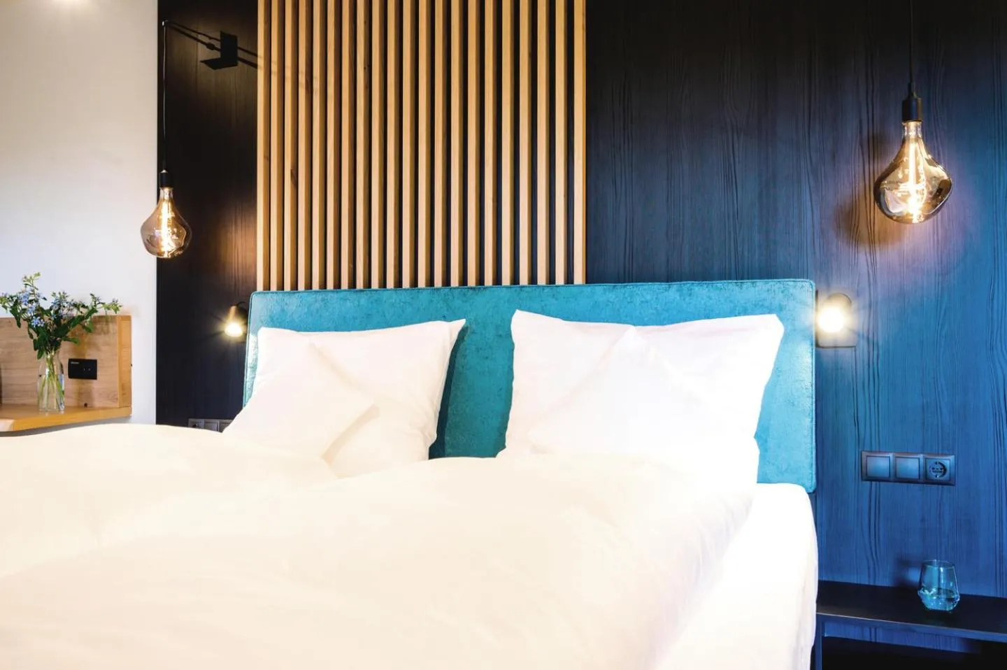 Bed in Aqua Blu Hotel