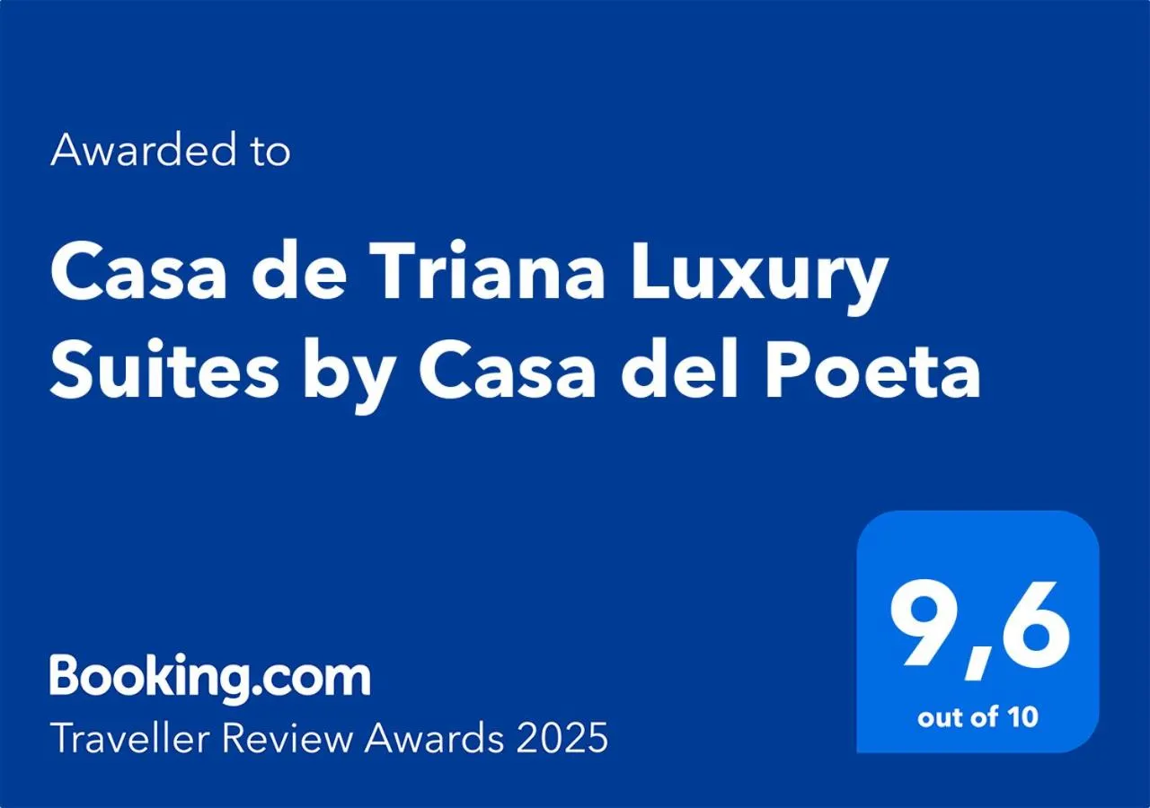 Certificate/Award in Casa de Triana Luxury Suites by Casa del Poeta