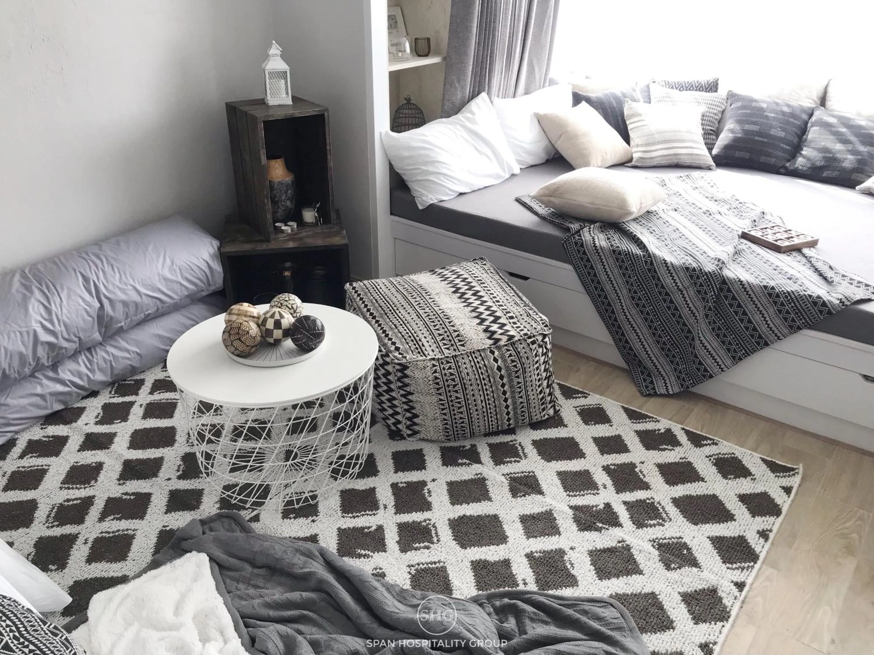 Seating area, Bed in Stay in Style at Nimman R316