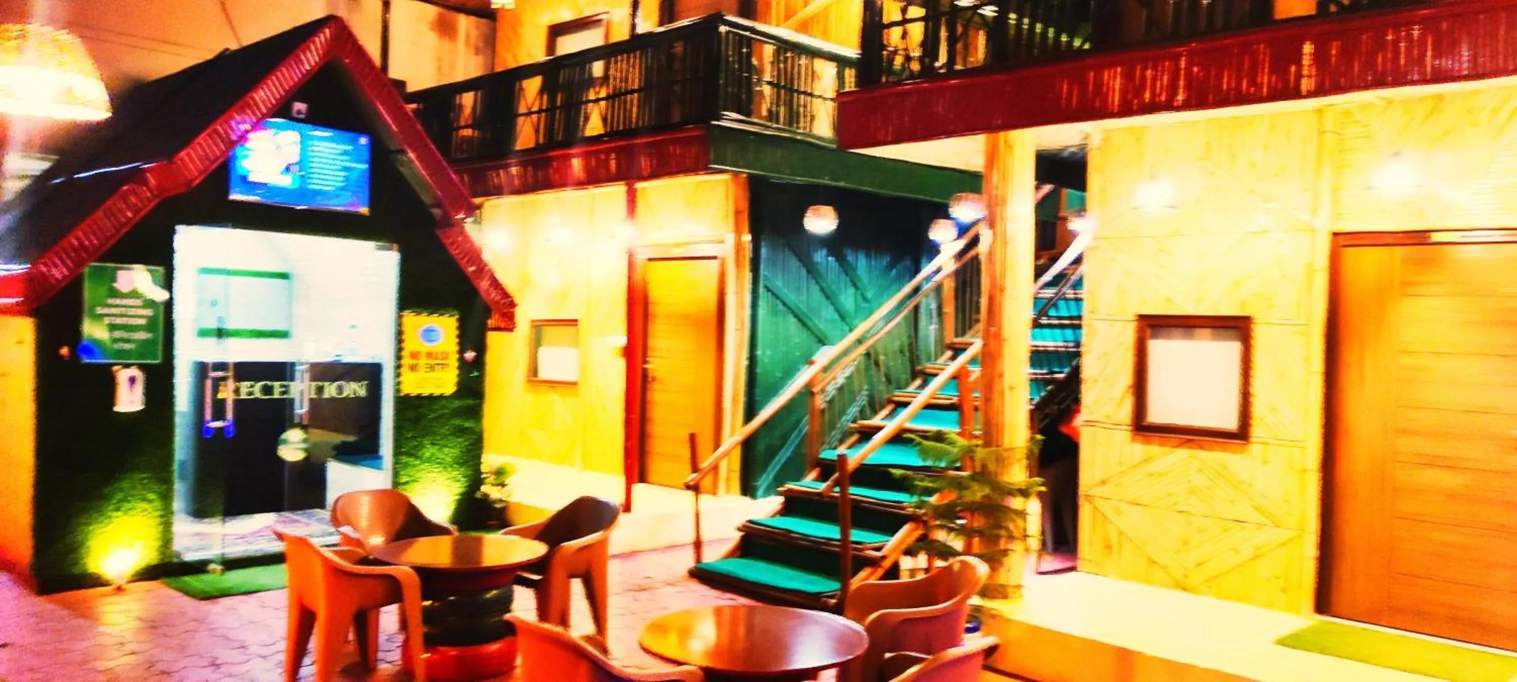 Lobby or reception in Hotel Bamboo Castle