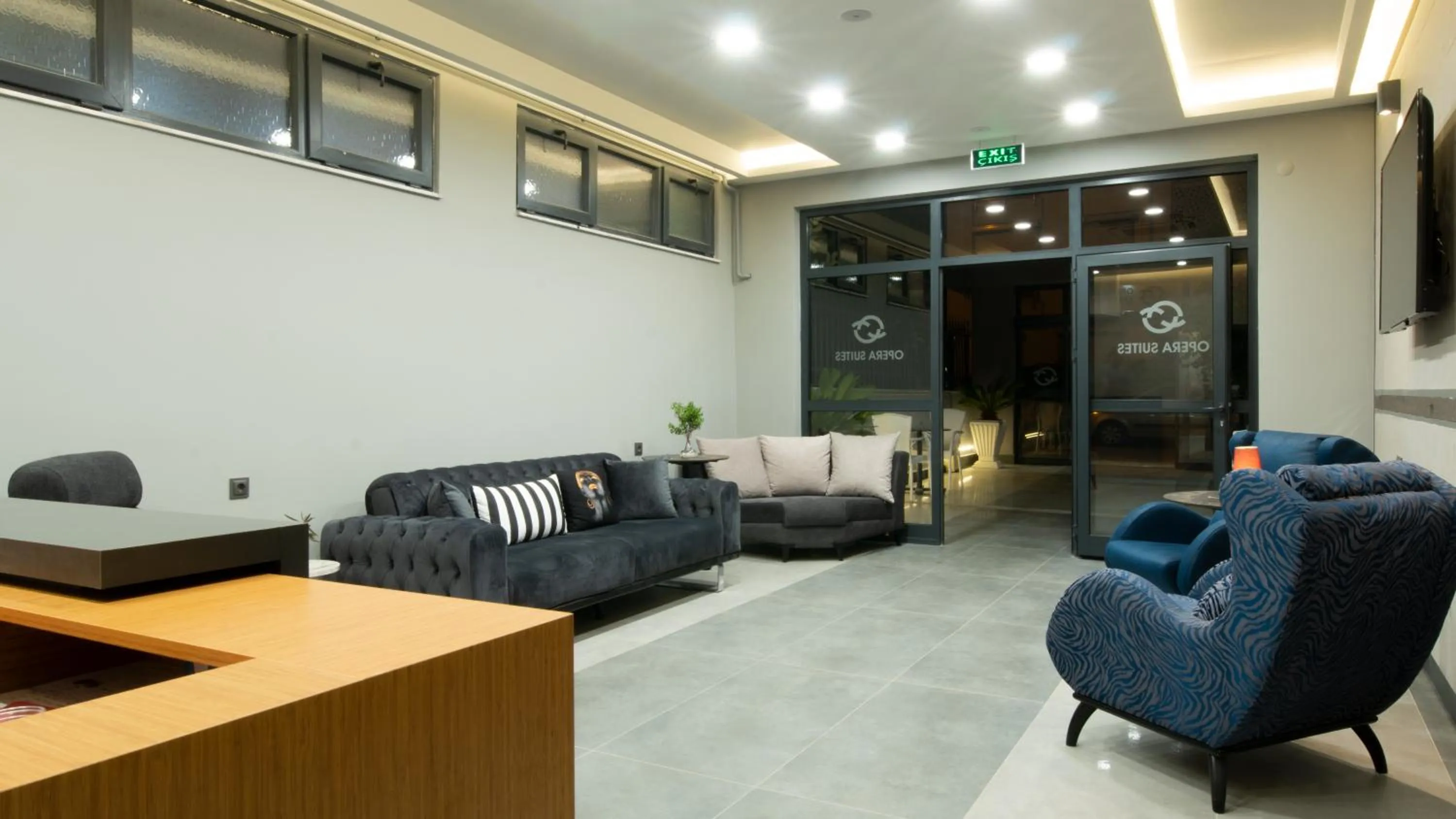 Communal lounge/ TV room in OPERA SUITES Apart Hotel