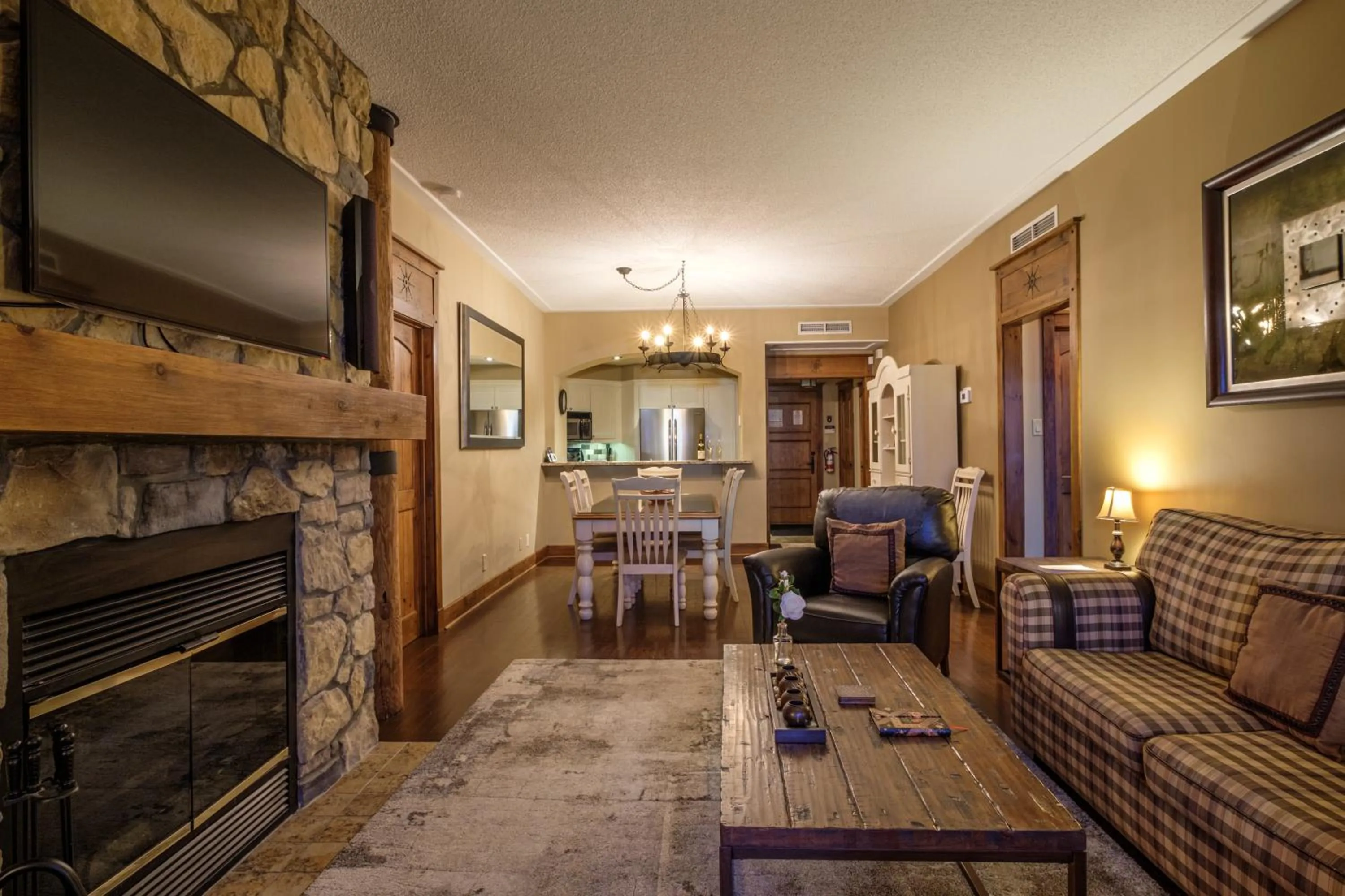 Living room in L'Équinoxe Rendez-Vous Mont-Tremblant