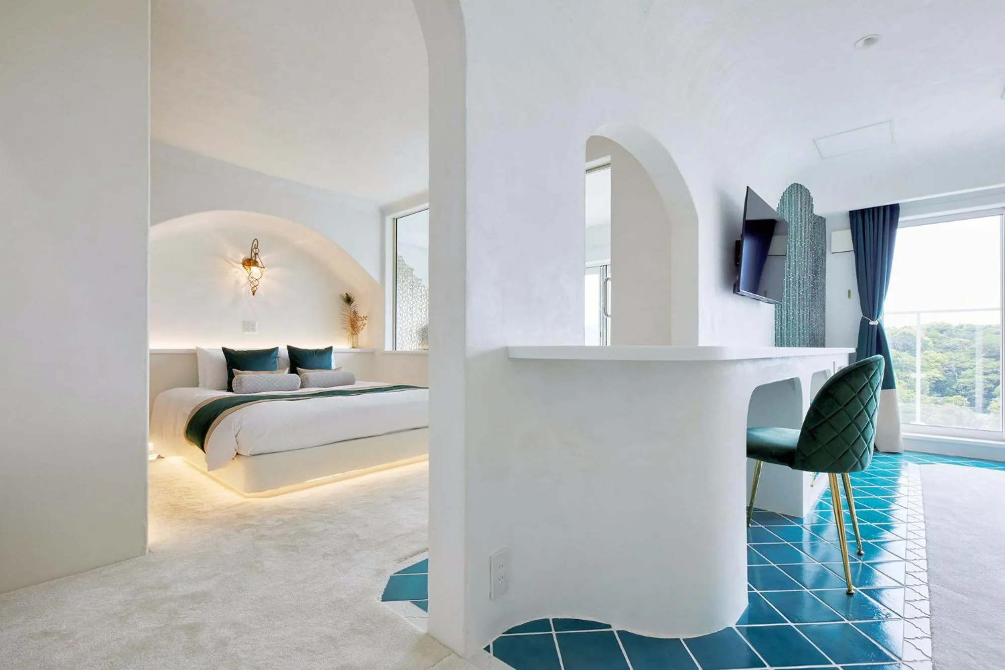 Bed in Hotel Sea Shell