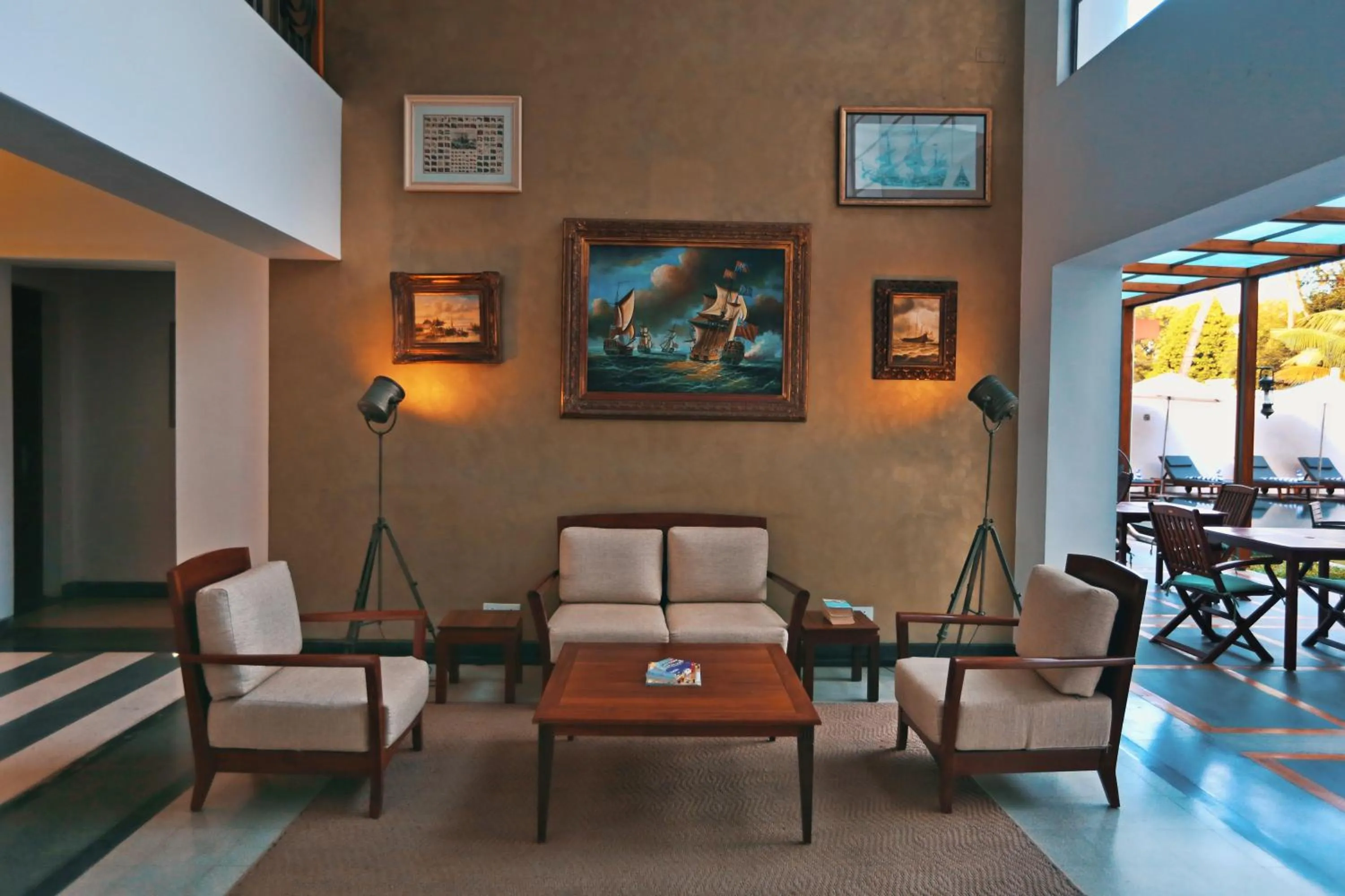 Living room in Eighth Bastion Fort Kochi - A CGH Earth Experience