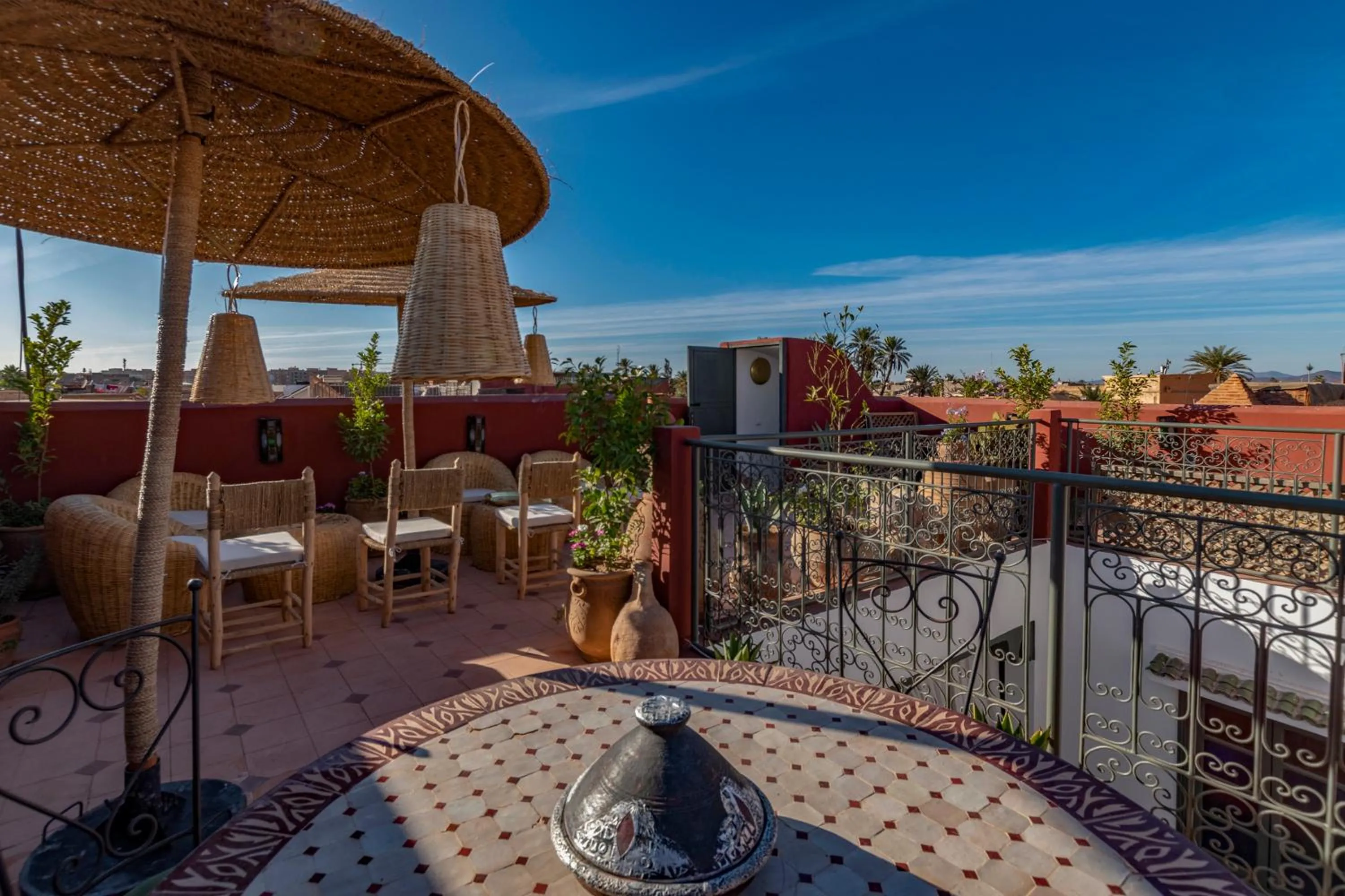 Patio in Riad dar El Arsa Rooftop & jacuzzi