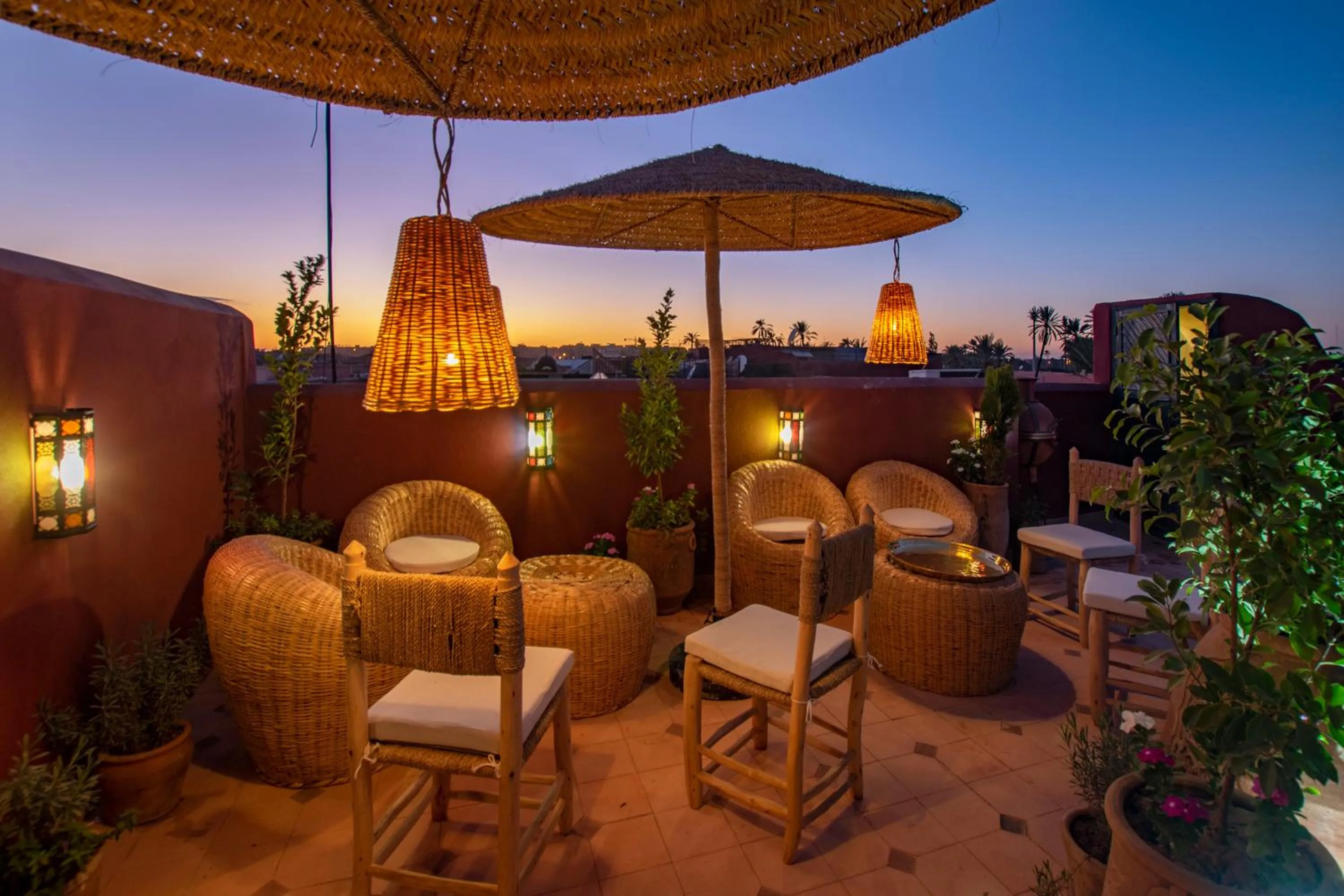 Patio in Riad dar El Arsa Rooftop & jacuzzi