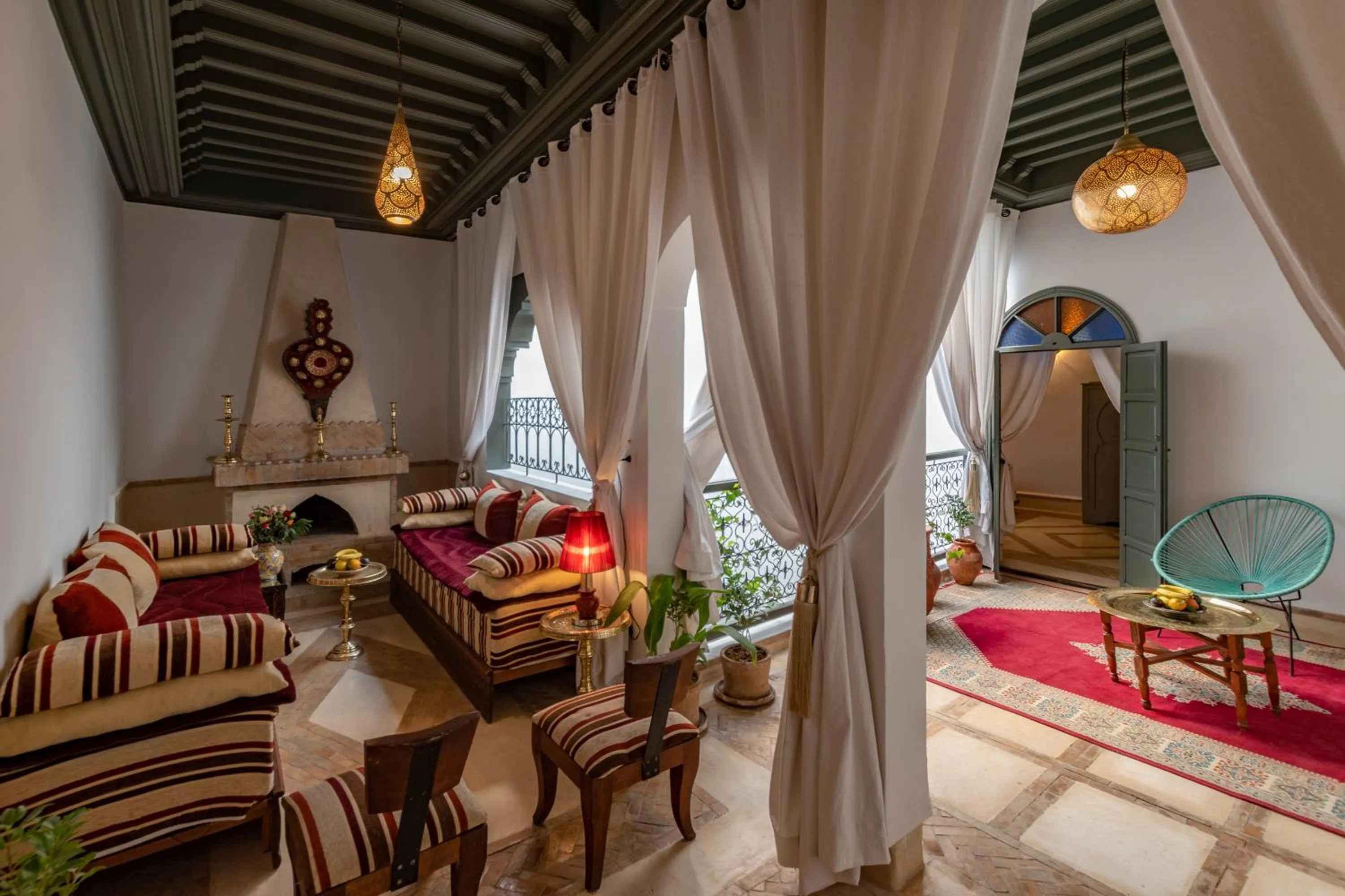 Seating area in Riad dar El Arsa Rooftop & jacuzzi