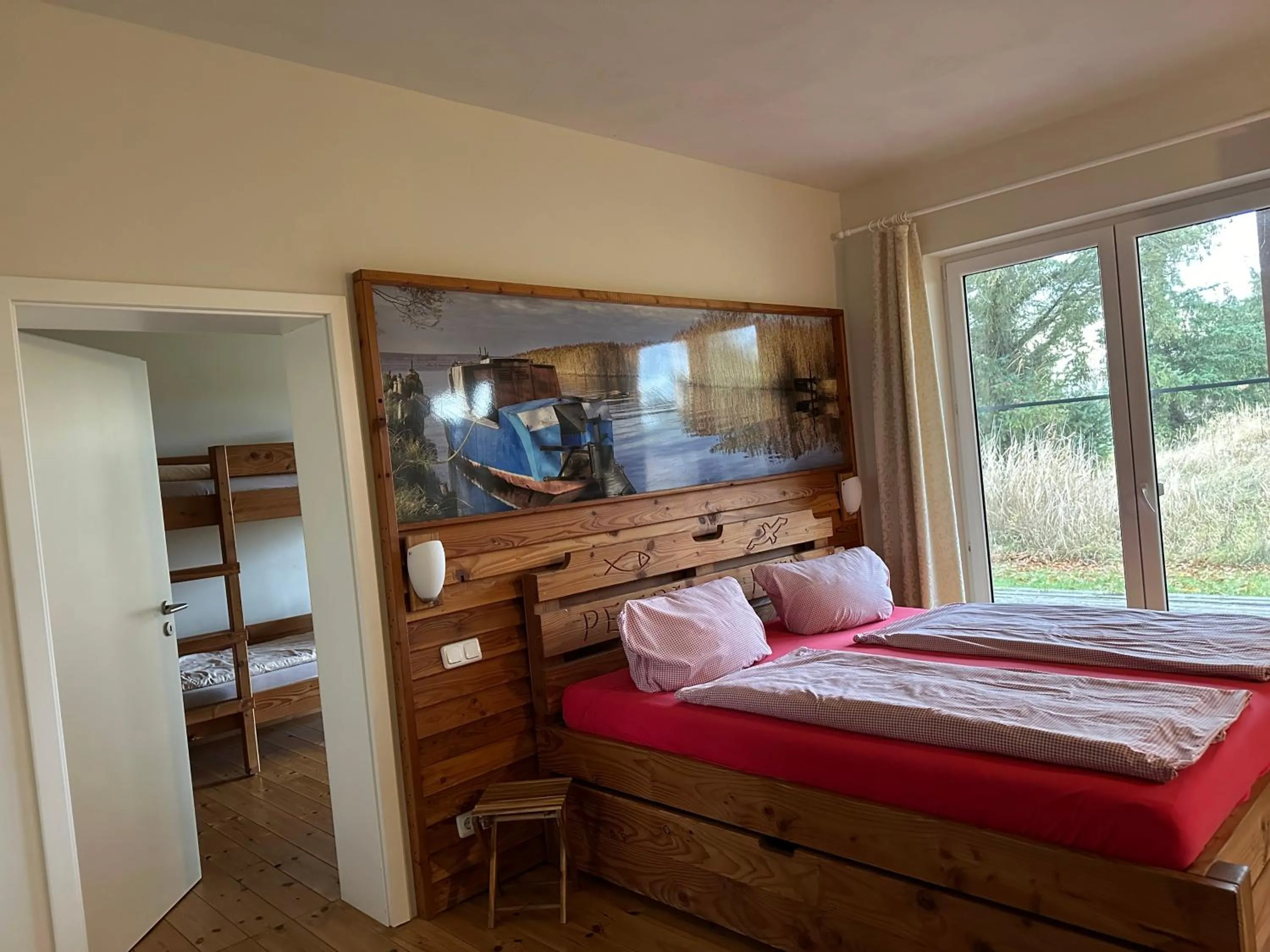 Kitchen or kitchenette, Bed in Halbinsel Resort Peenemünde