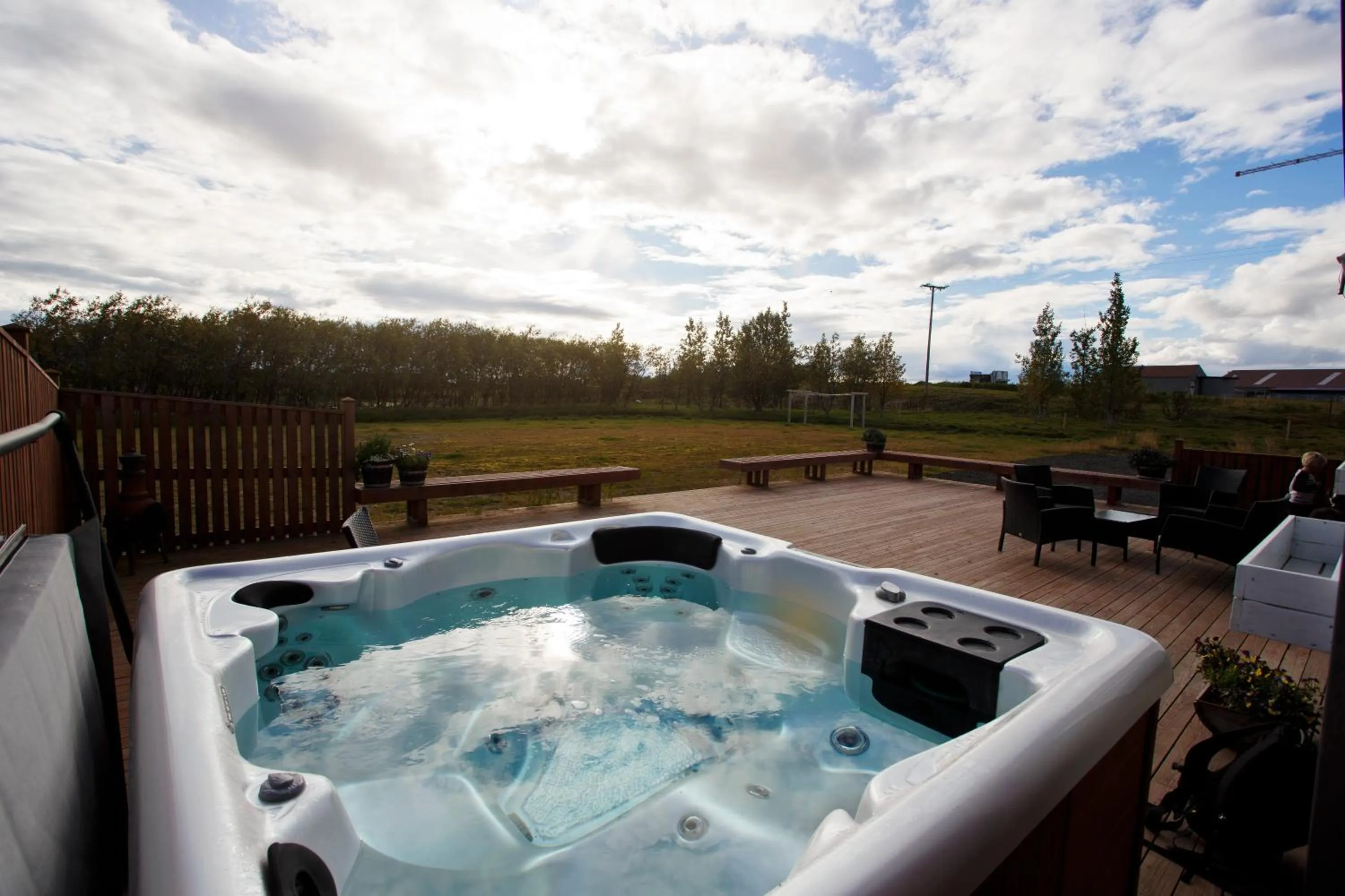 Hot Tub in Hestaland Guesthouse Horse Farm Stay