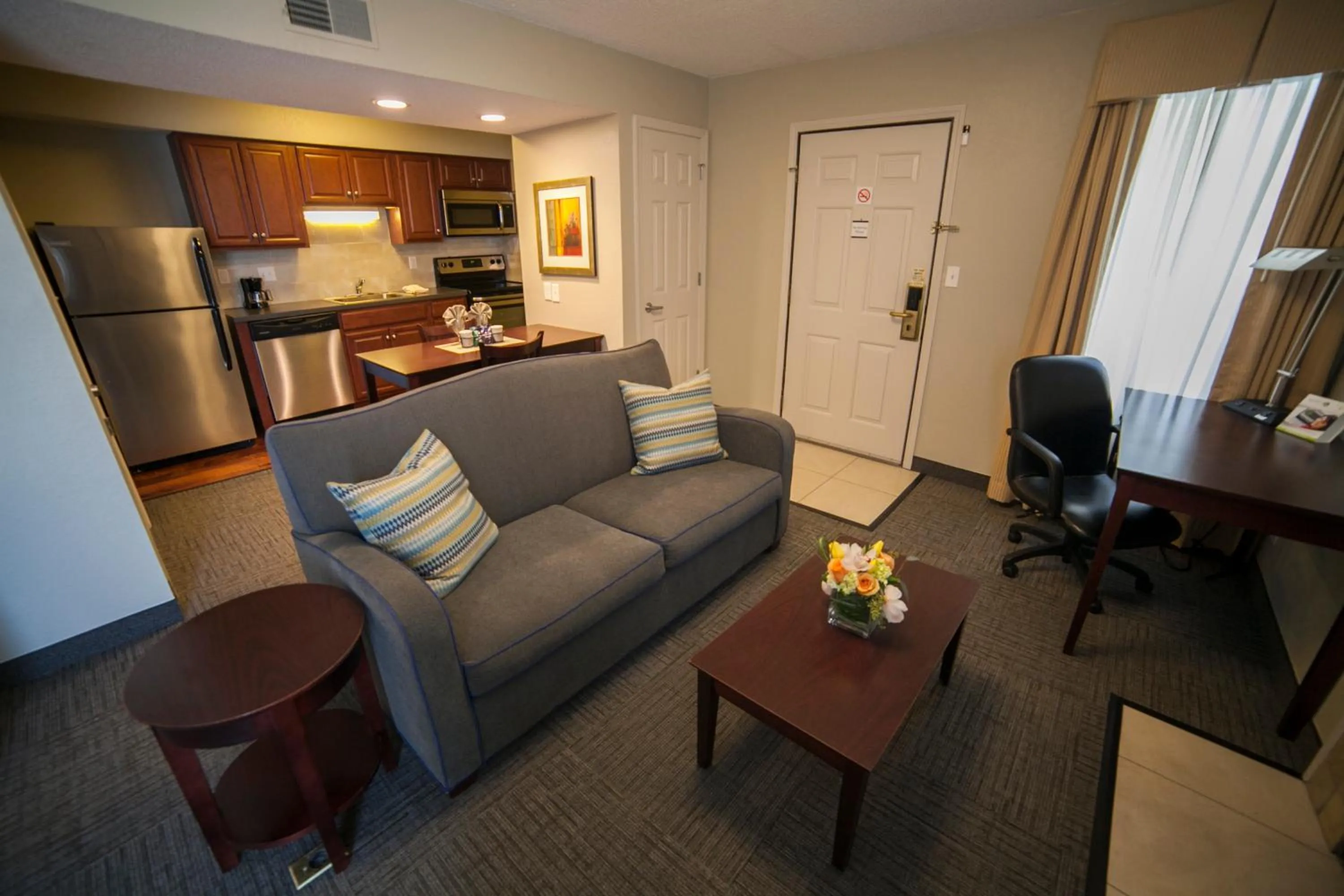 Living room in New Haven Village Suites