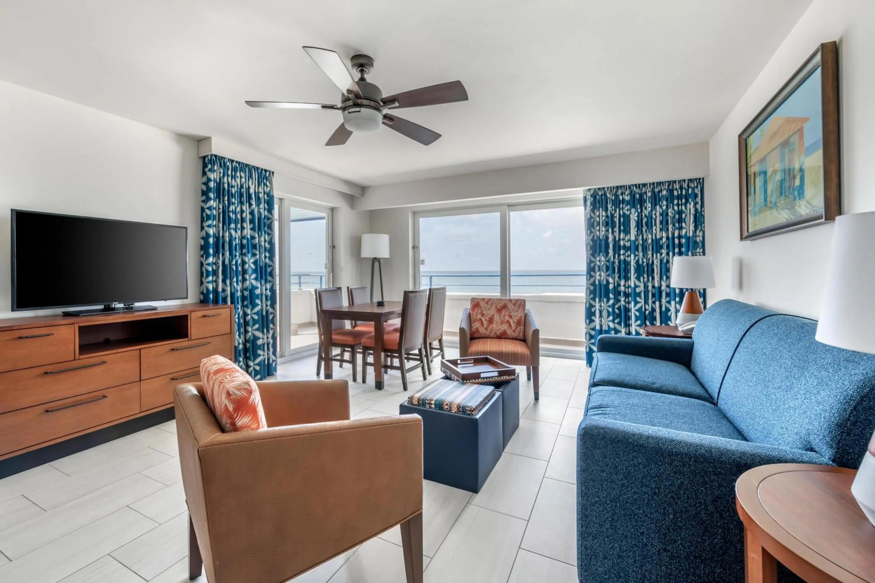 Living room in Hilton Vacation Club Flamingo Beach Sint Maarten