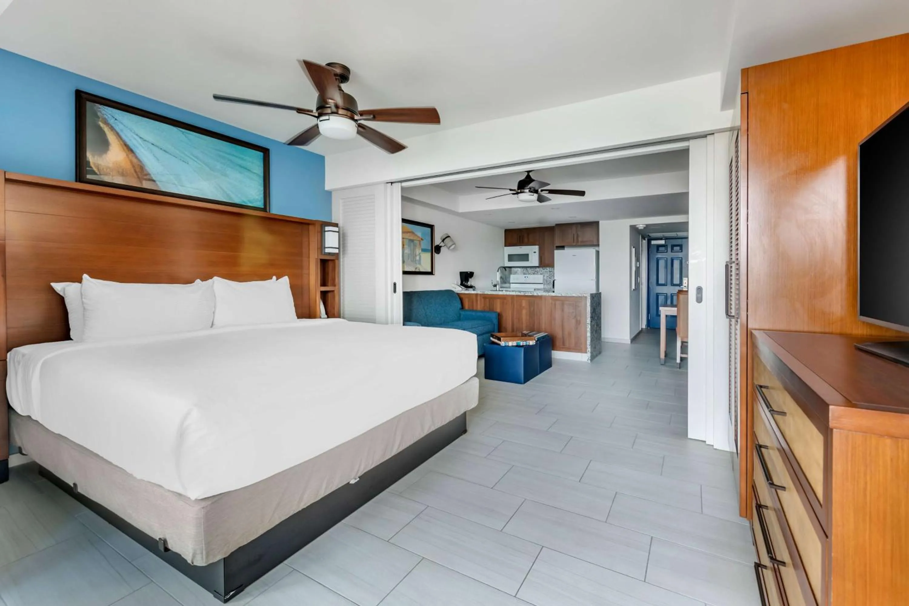 Bed in Hilton Vacation Club Flamingo Beach Sint Maarten