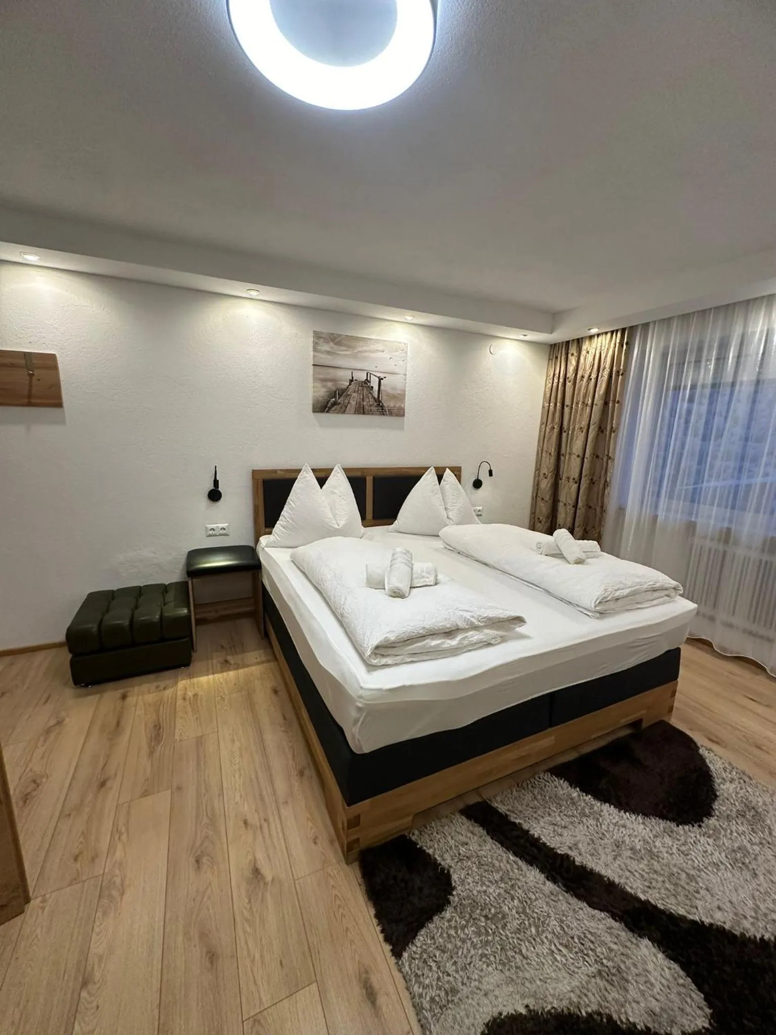 Bed in Pension Alpina