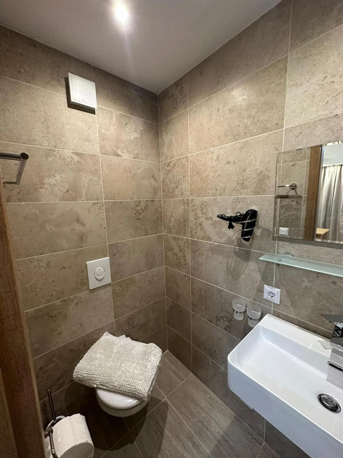 Toilet in Pension Alpina