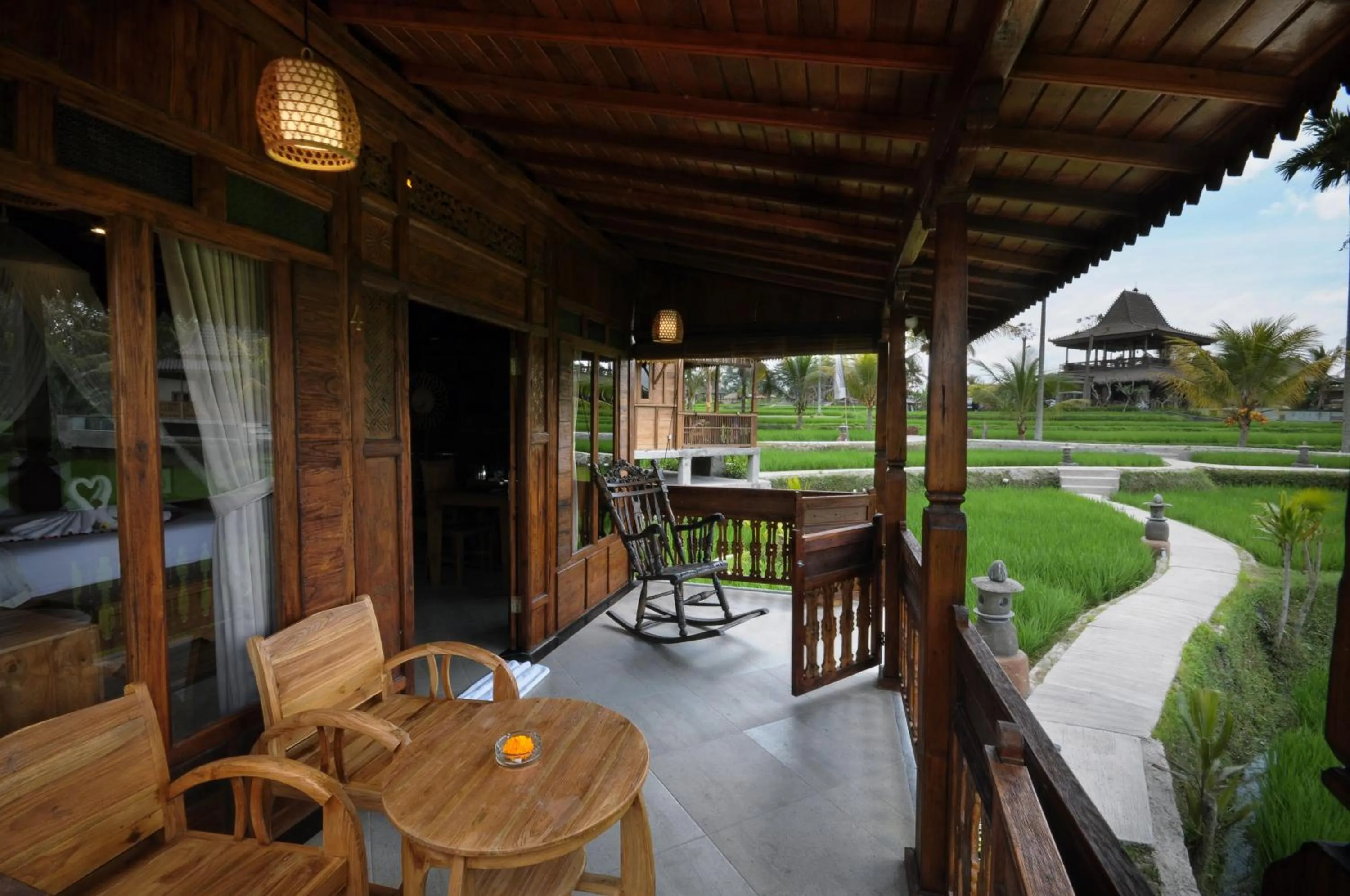 Balcony/Terrace in Pondok Sebatu Eco Lodge
