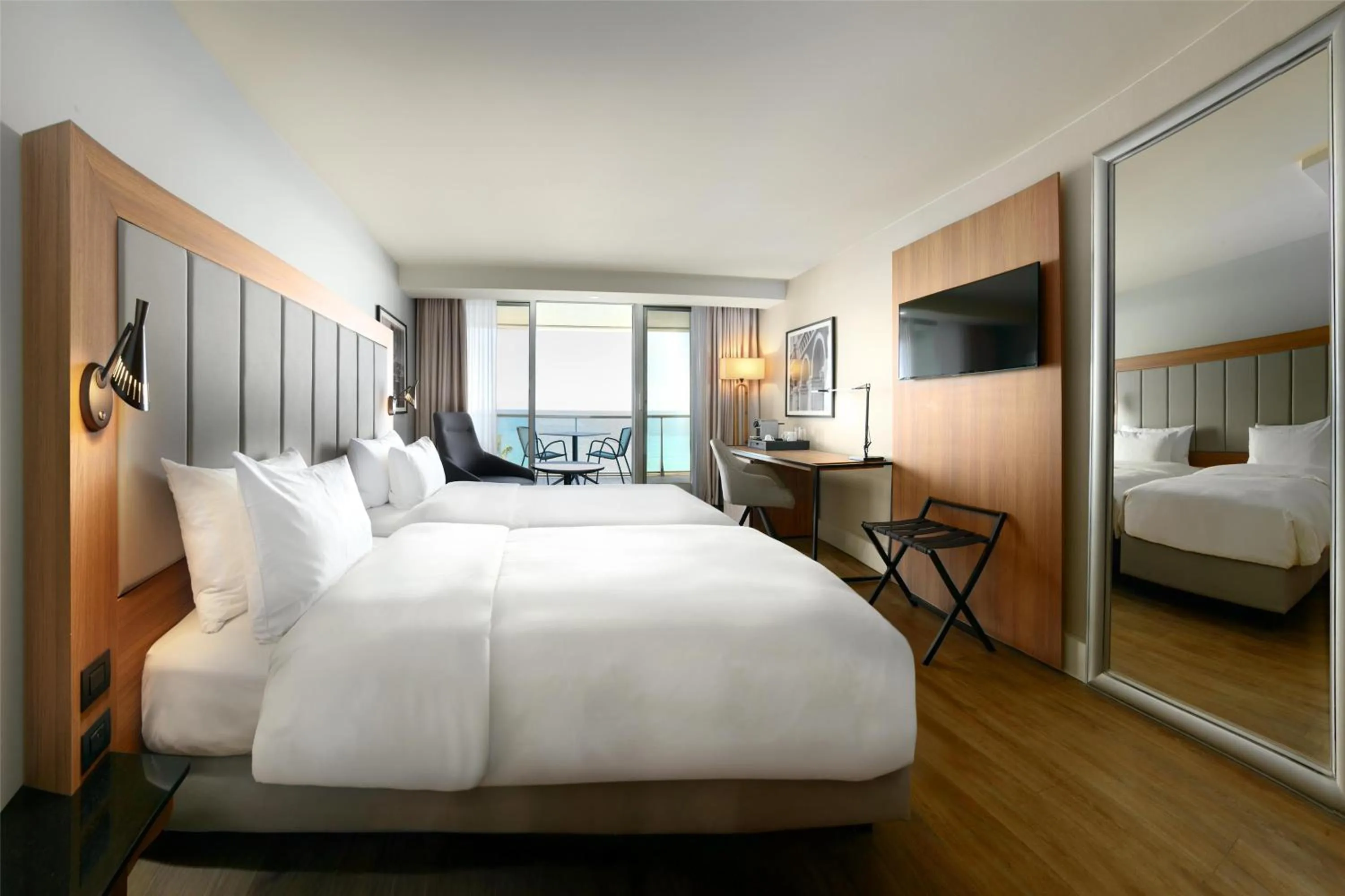 Bedroom, Bed in Radisson Blu Hotel Nice