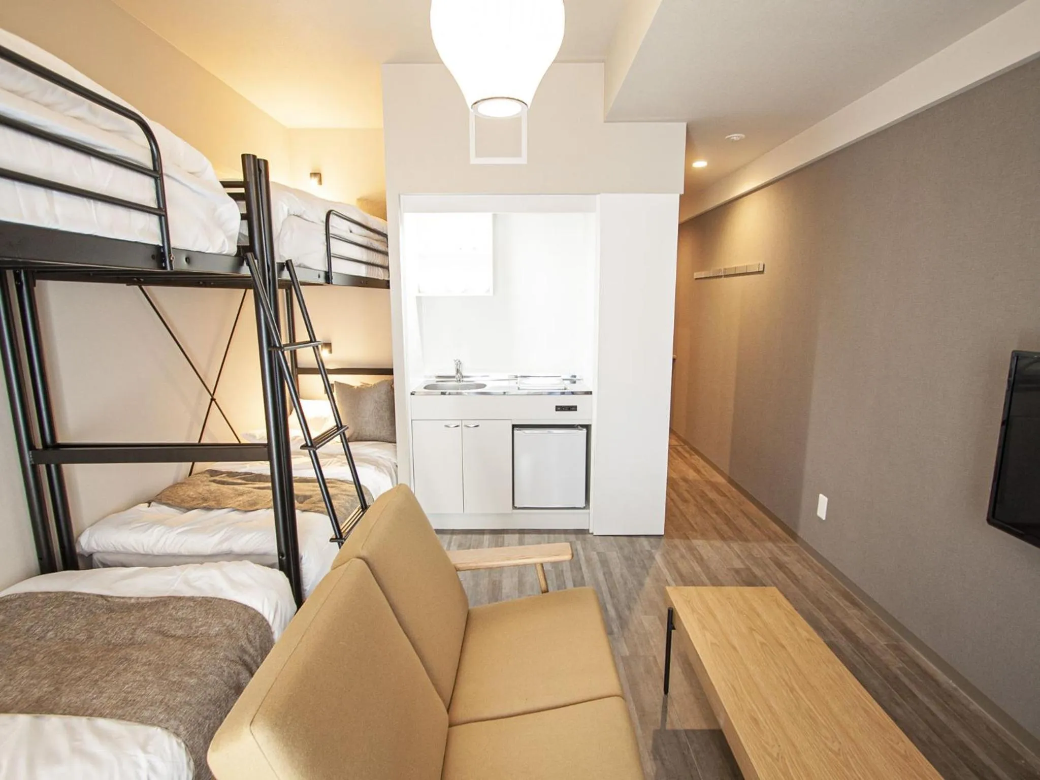 Kitchen or kitchenette, Bed in UCHI Living stay Odori 11