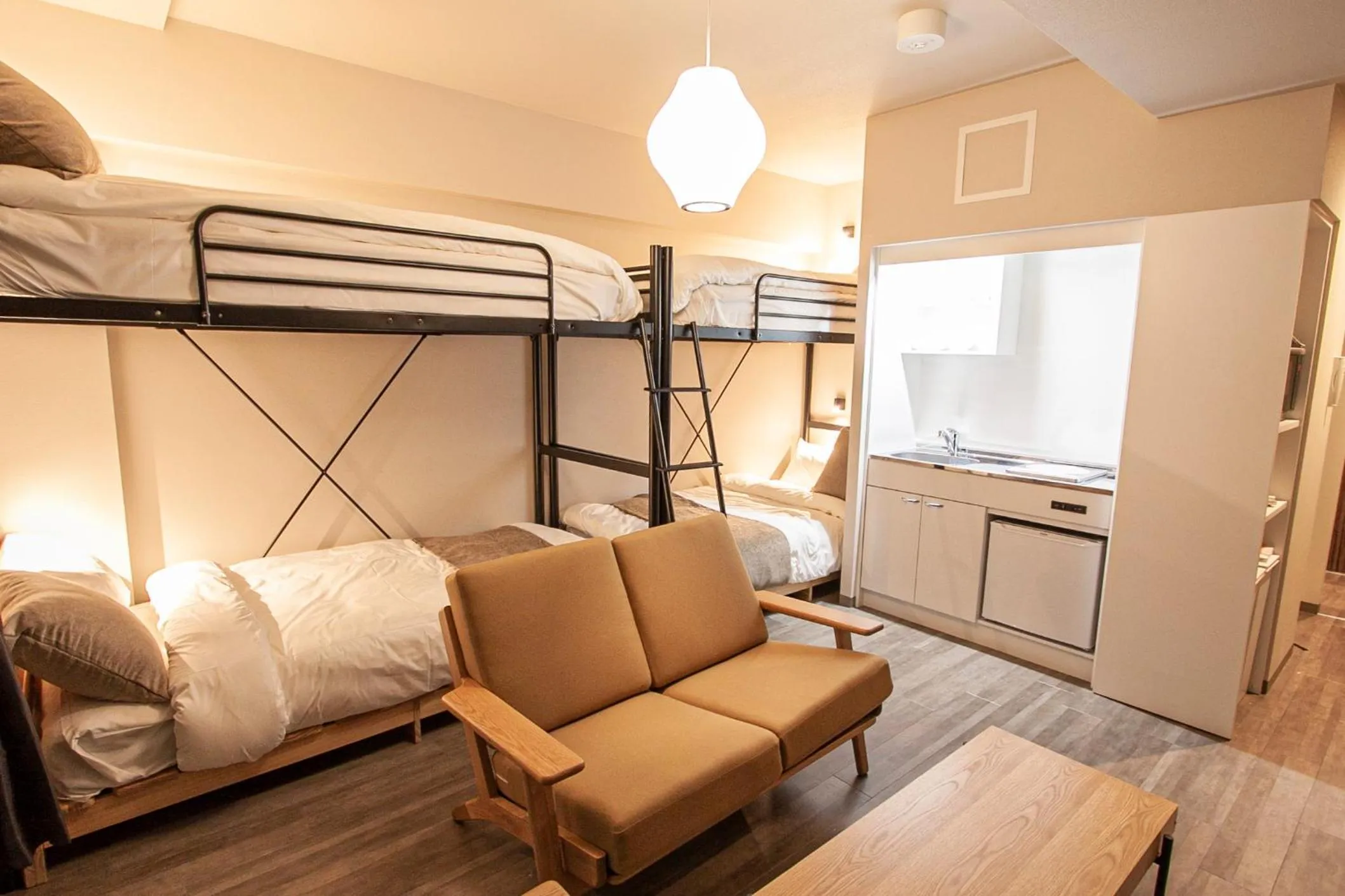 Kitchen or kitchenette, Bed in UCHI Living stay Odori 11
