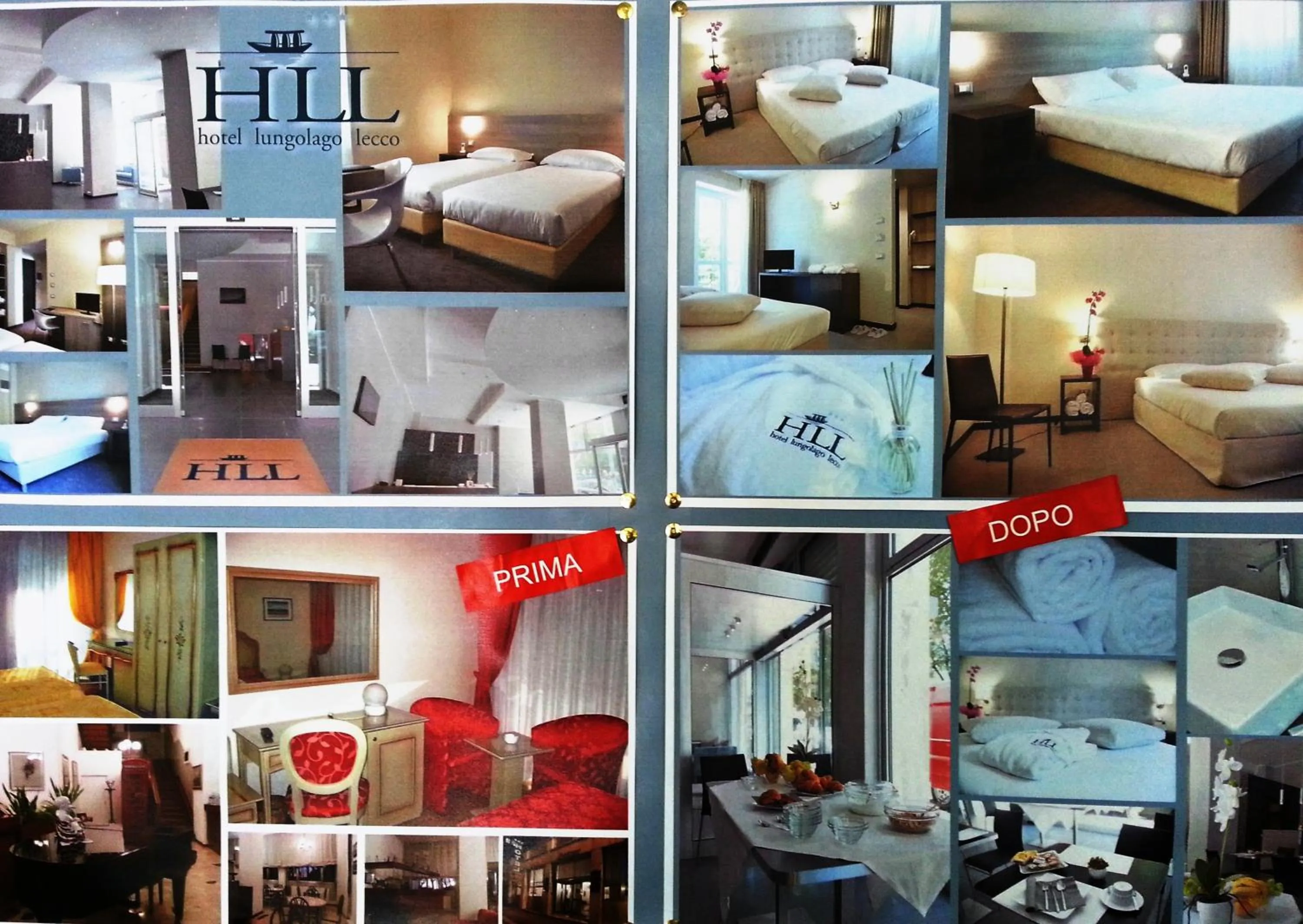 Decorative detail, Bed in HLL Hotel Lungolago Lecco-Como Lake