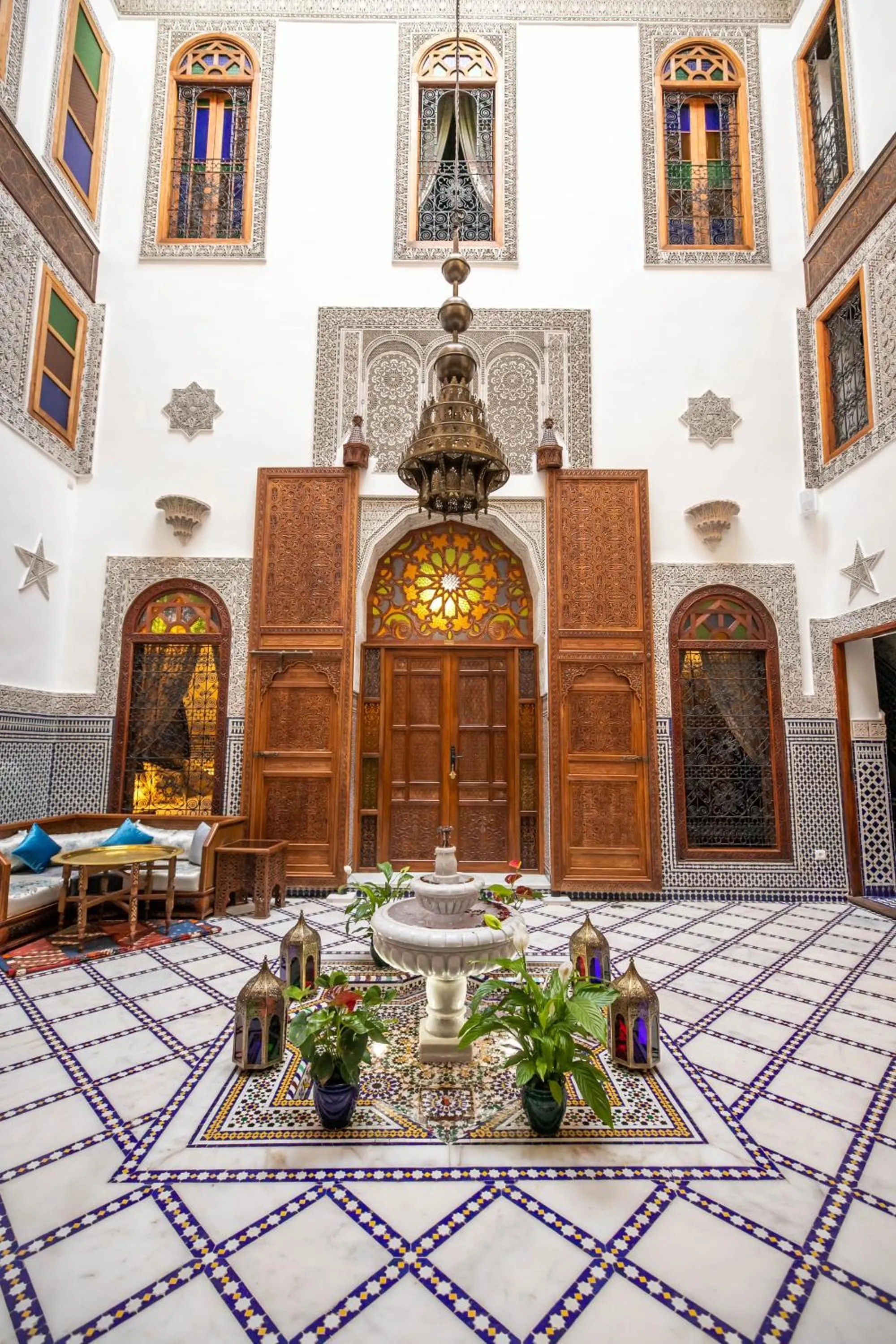 Inner courtyard view in Riad Sidrat Fes
