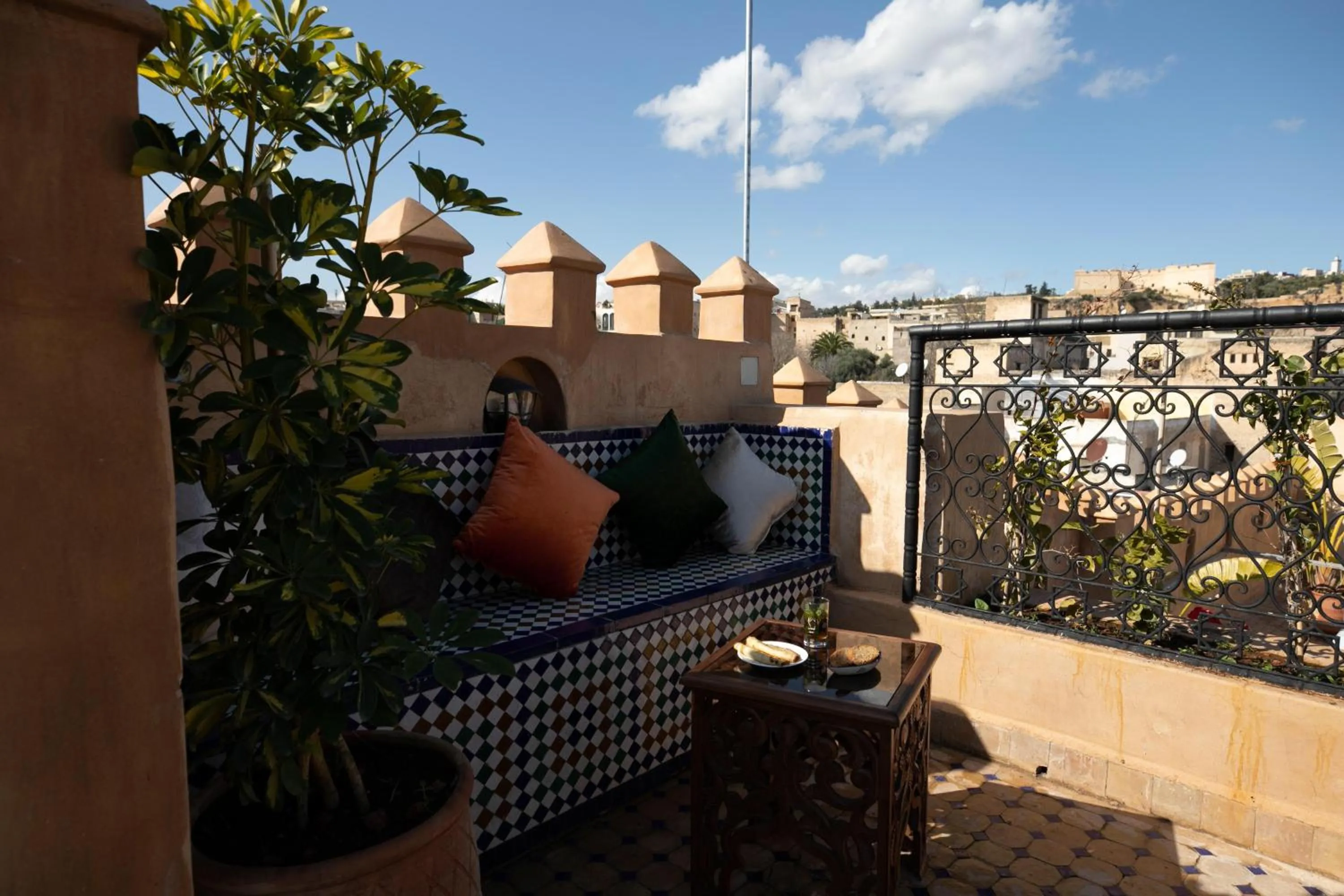 Balcony/Terrace in Riad Sidrat Fes