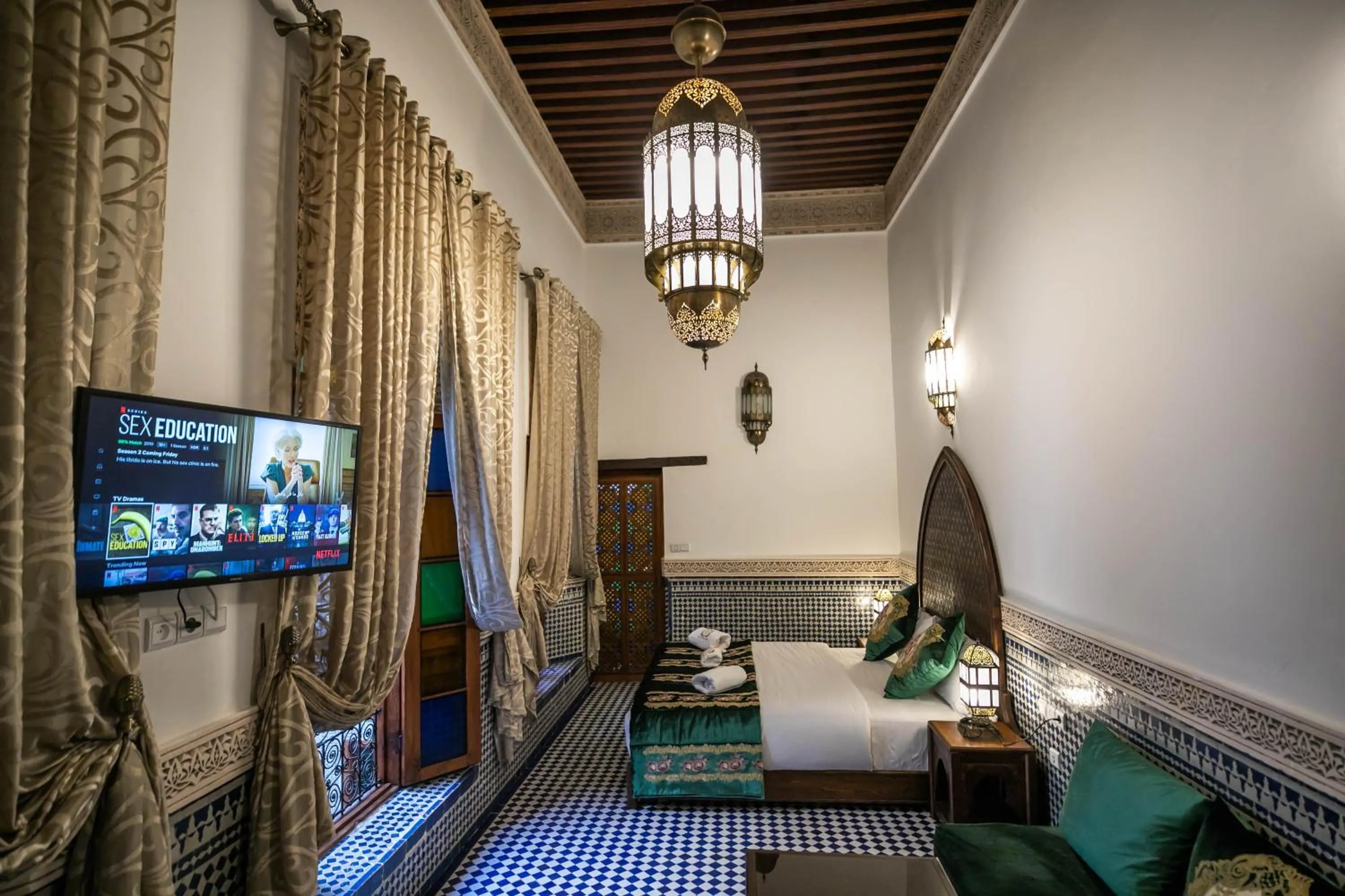 Photo of the whole room, Bed in Riad Sidrat Fes