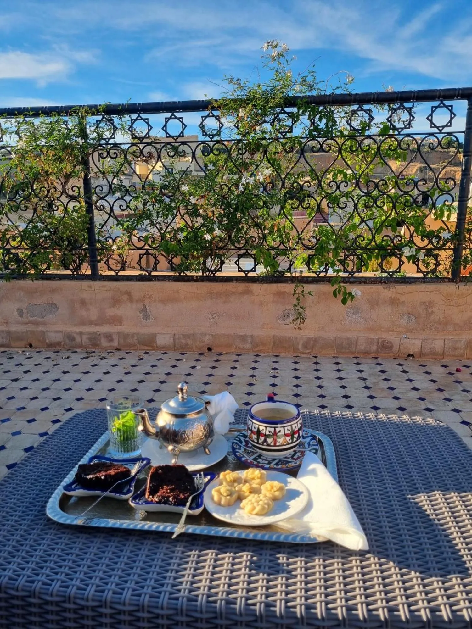 Balcony/Terrace in Riad Sidrat Fes
