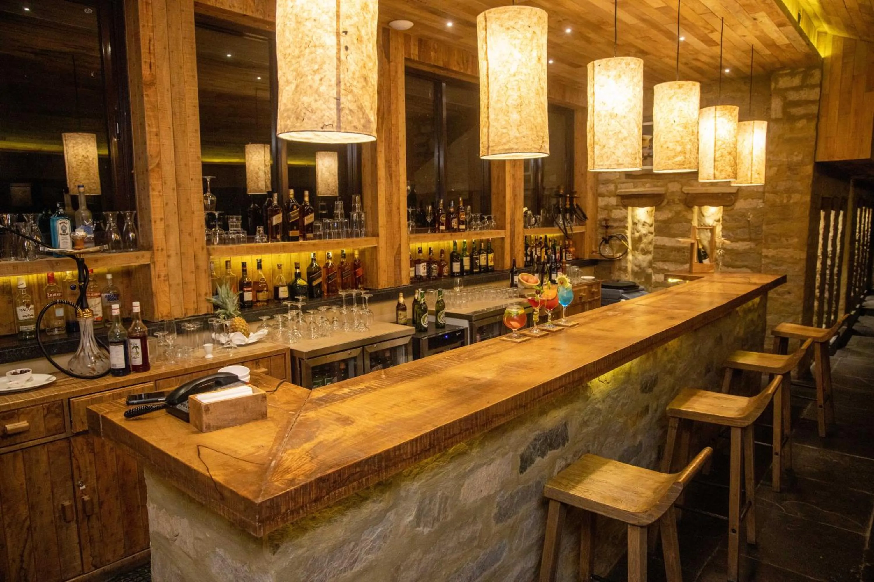 Lounge or bar in Sarangkot Mountain Lodge