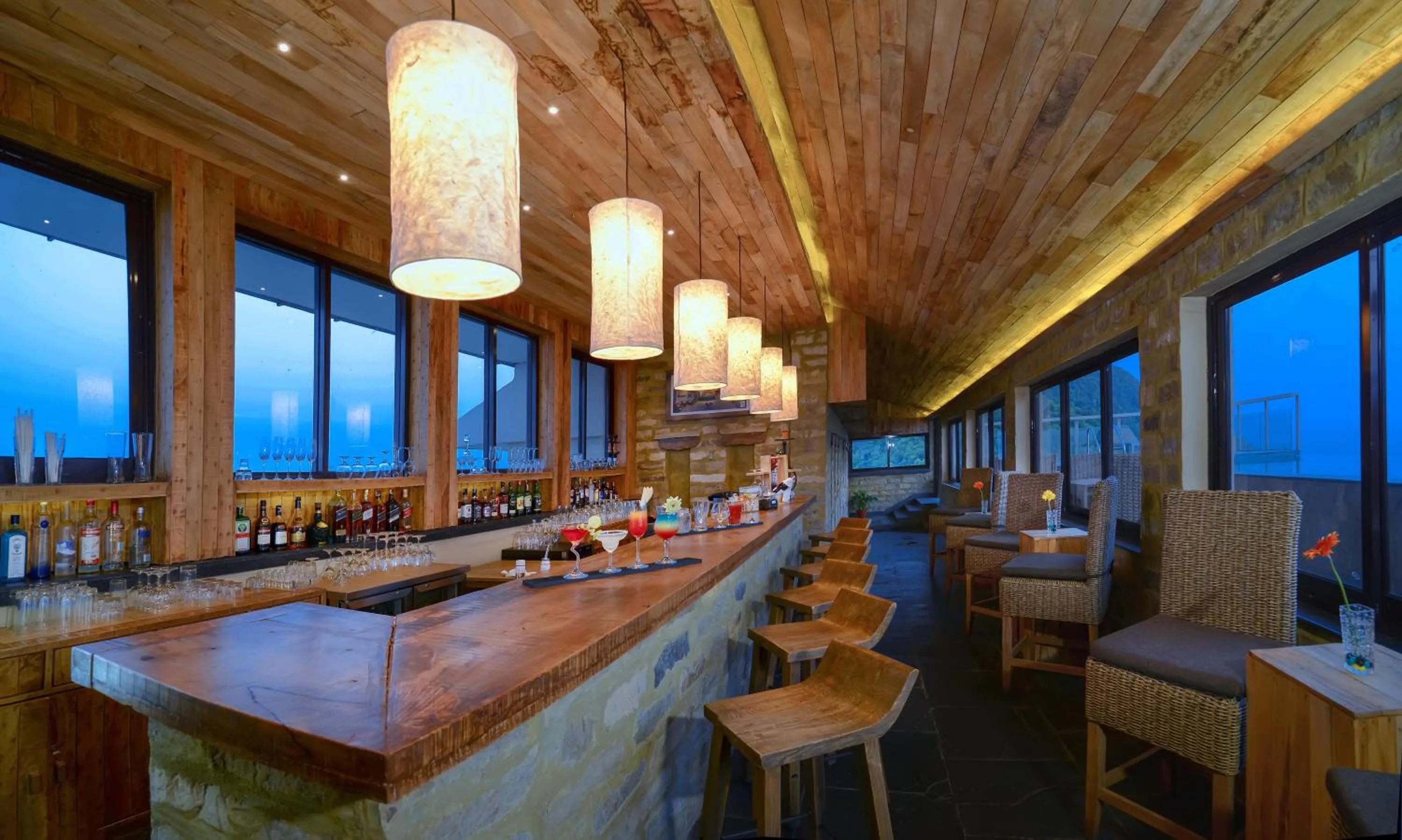 Lounge or bar in Sarangkot Mountain Lodge