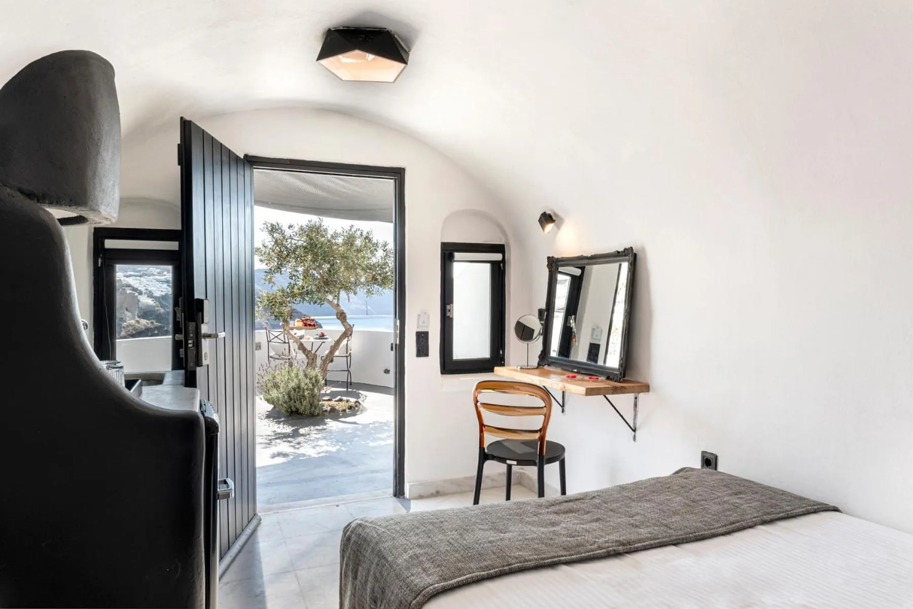 View (from property/room), Bed in Pearl of Caldera Oia - Boutique Hotel by Pearl Hotel Collection