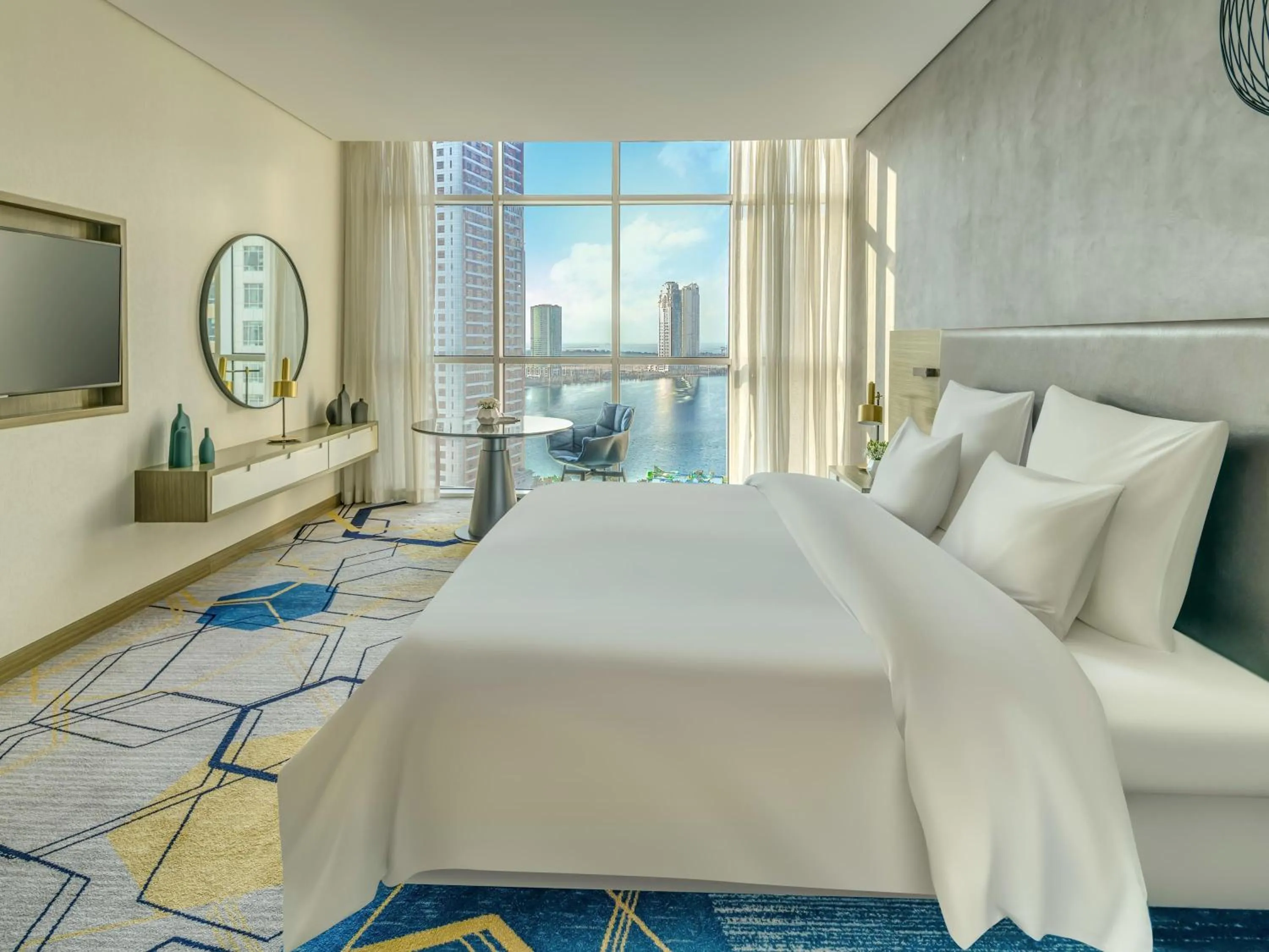 Bedroom, Bed in Pullman Sharjah