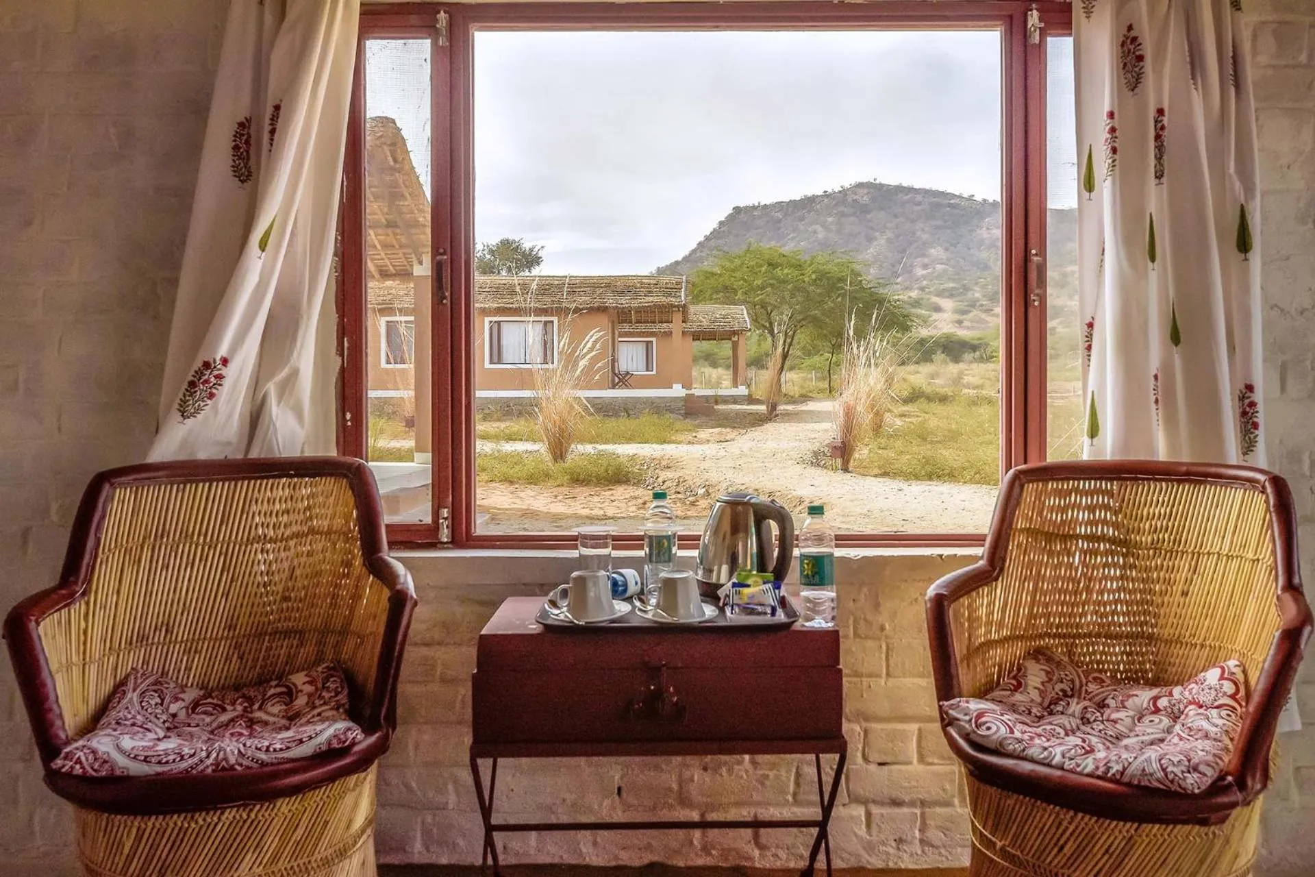 Seating area in Camp Lands End