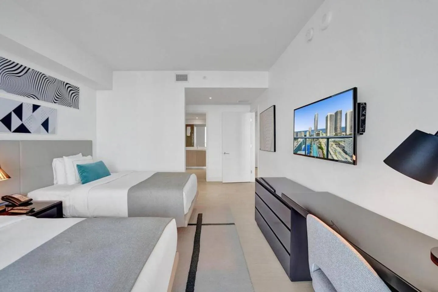 Bed in Amazing Apartments At H Beach House