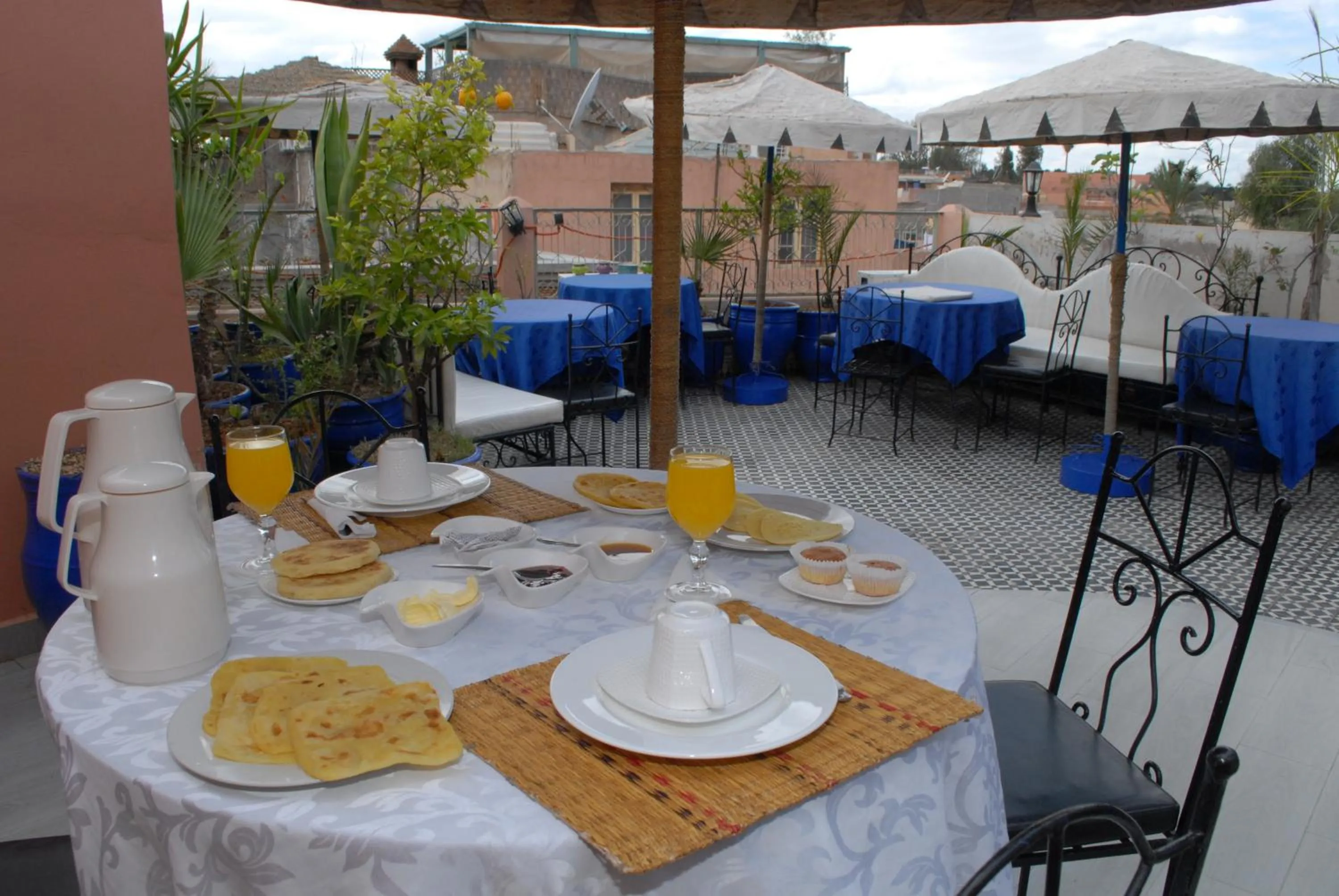 Breakfast in Riad Hôtel Belleville Marrakech