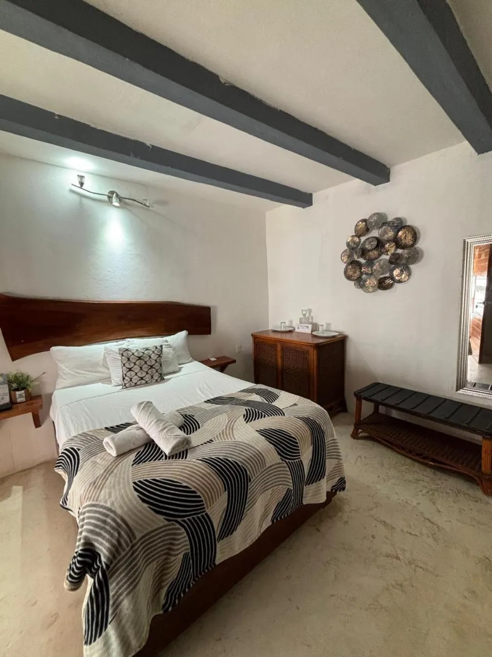 Bed in Hotel Mittoz Holbox