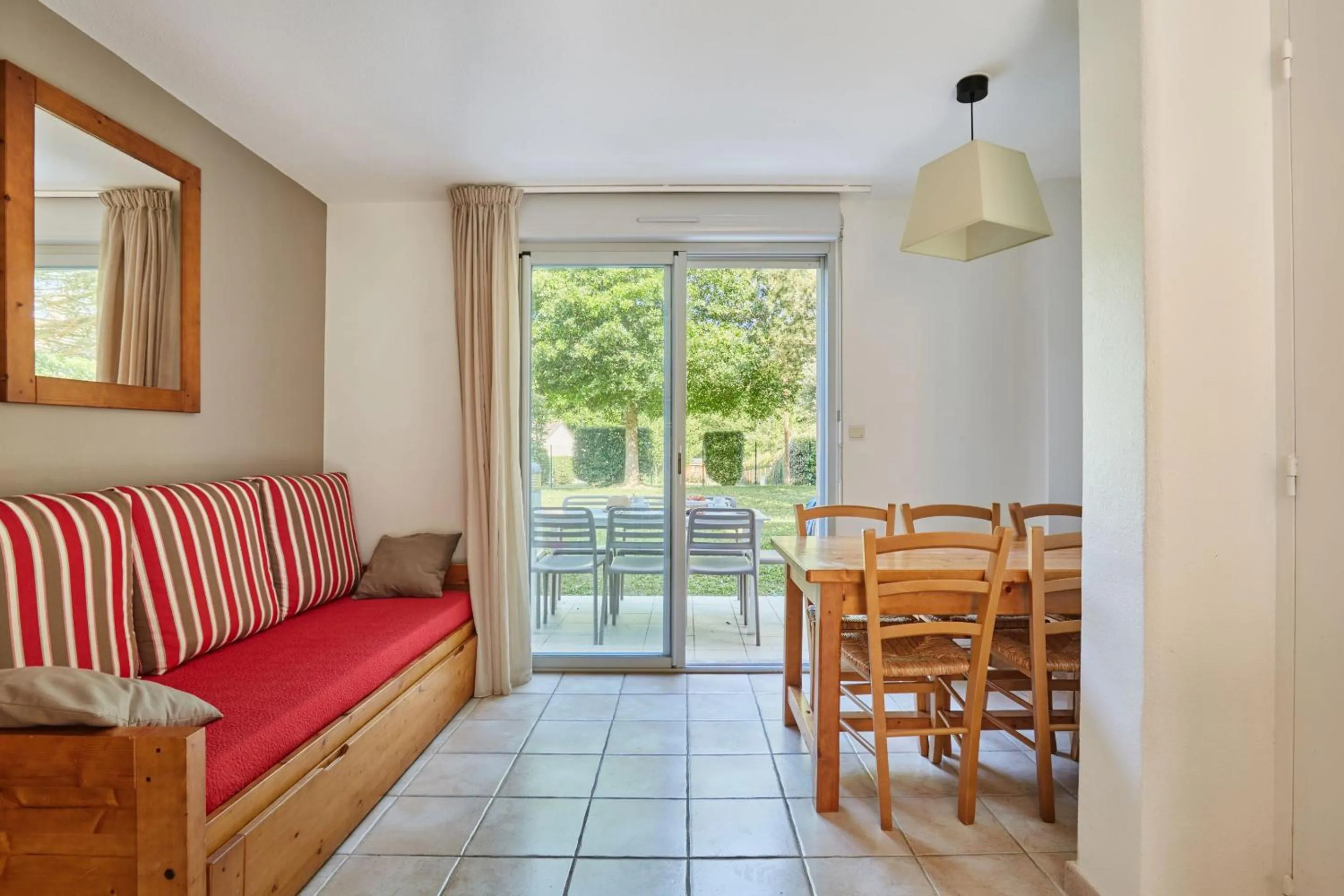 Seating area in Résidence Odalys Le Hameau du Moulin