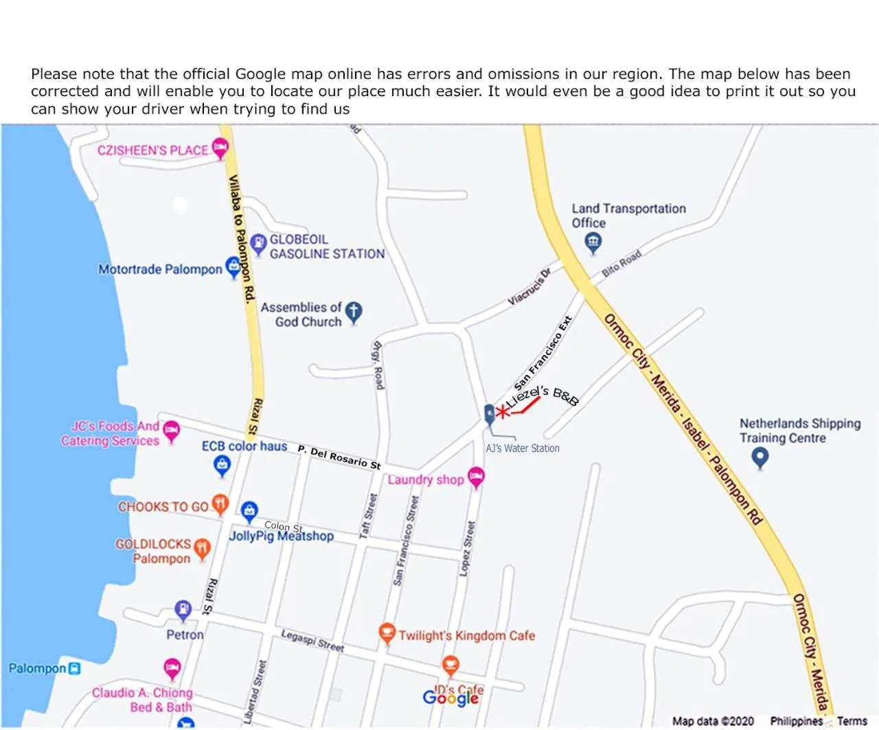 Bird's eye view in Leizel's Bed & Breakfast