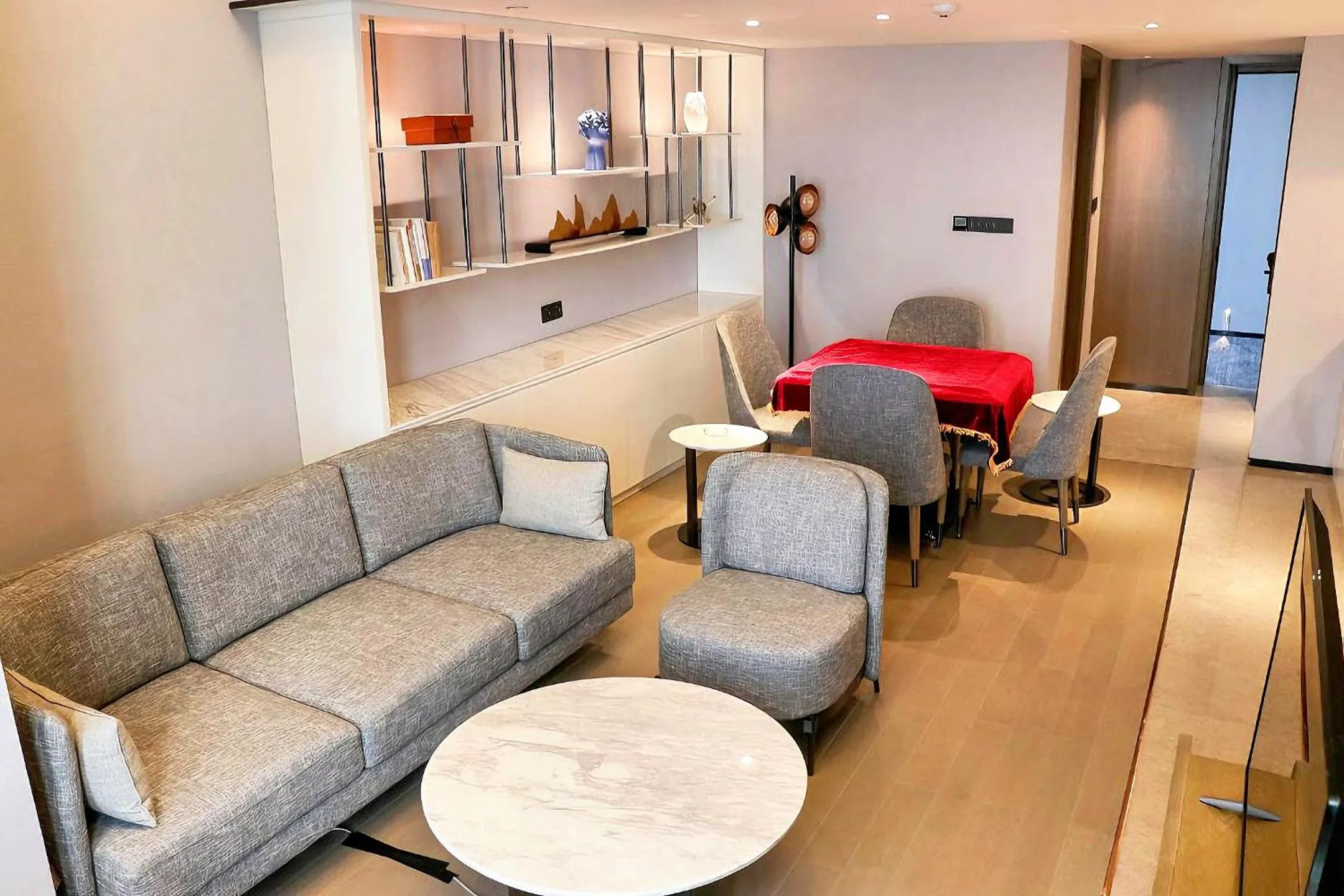 Living room in Crowne Plaza Wuhan Development Zone by IHG