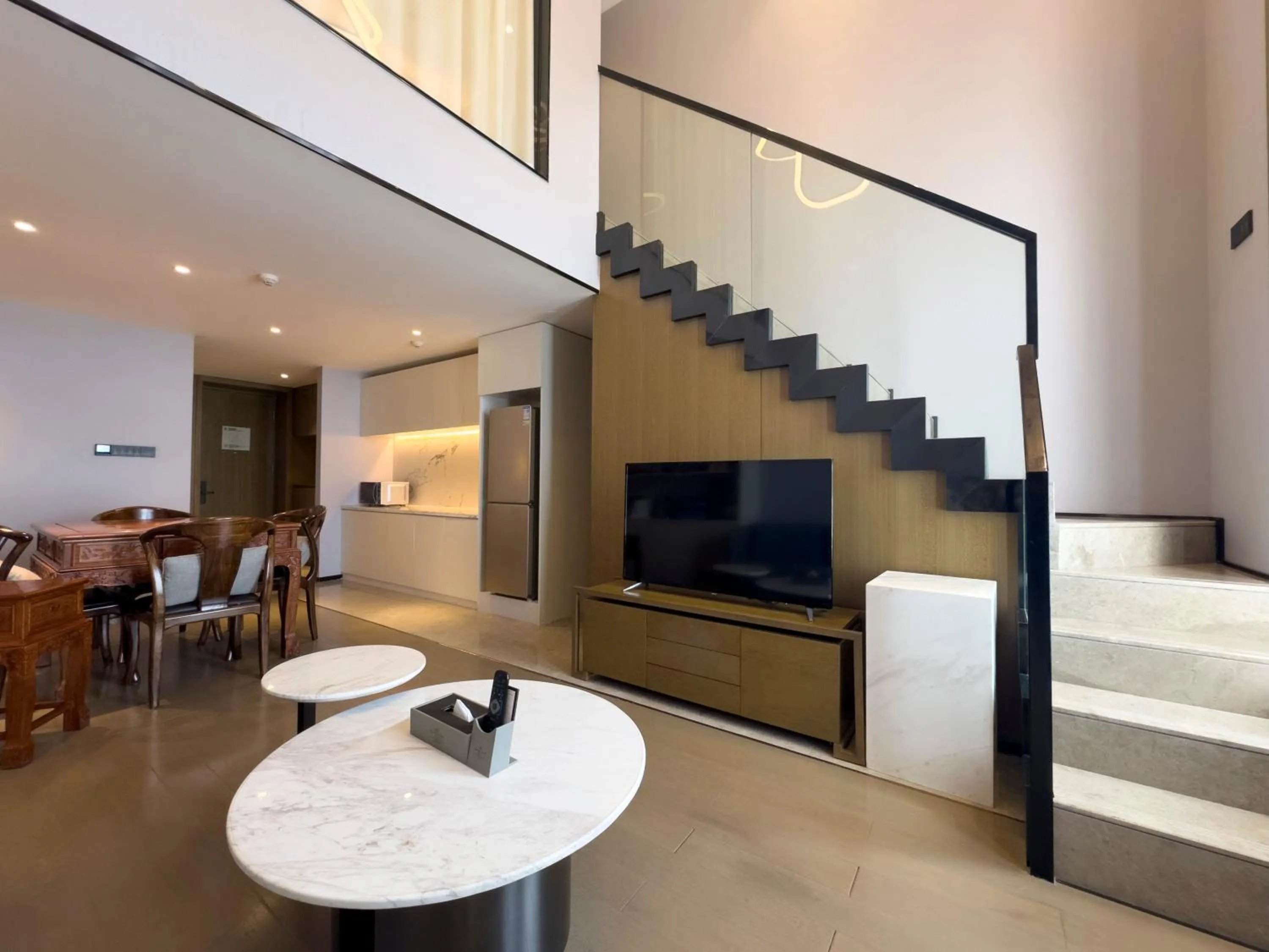 Seating area in Crowne Plaza Wuhan Development Zone by IHG