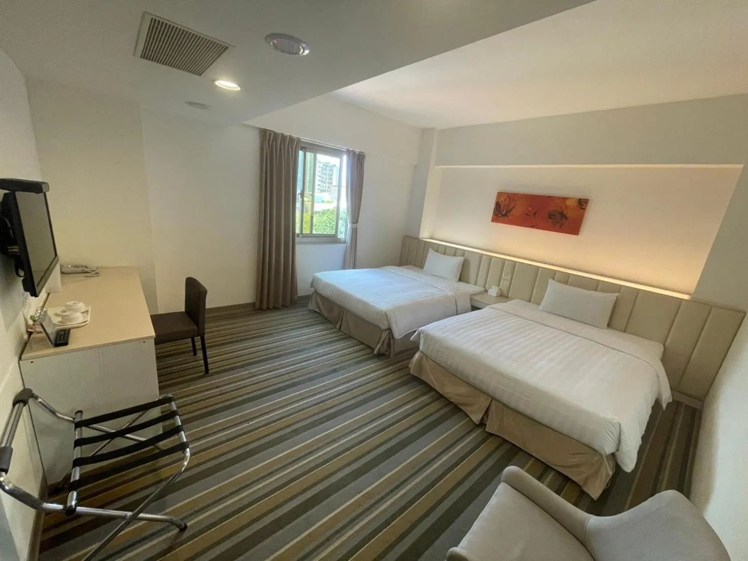 Bed in C U Hotel Taichung