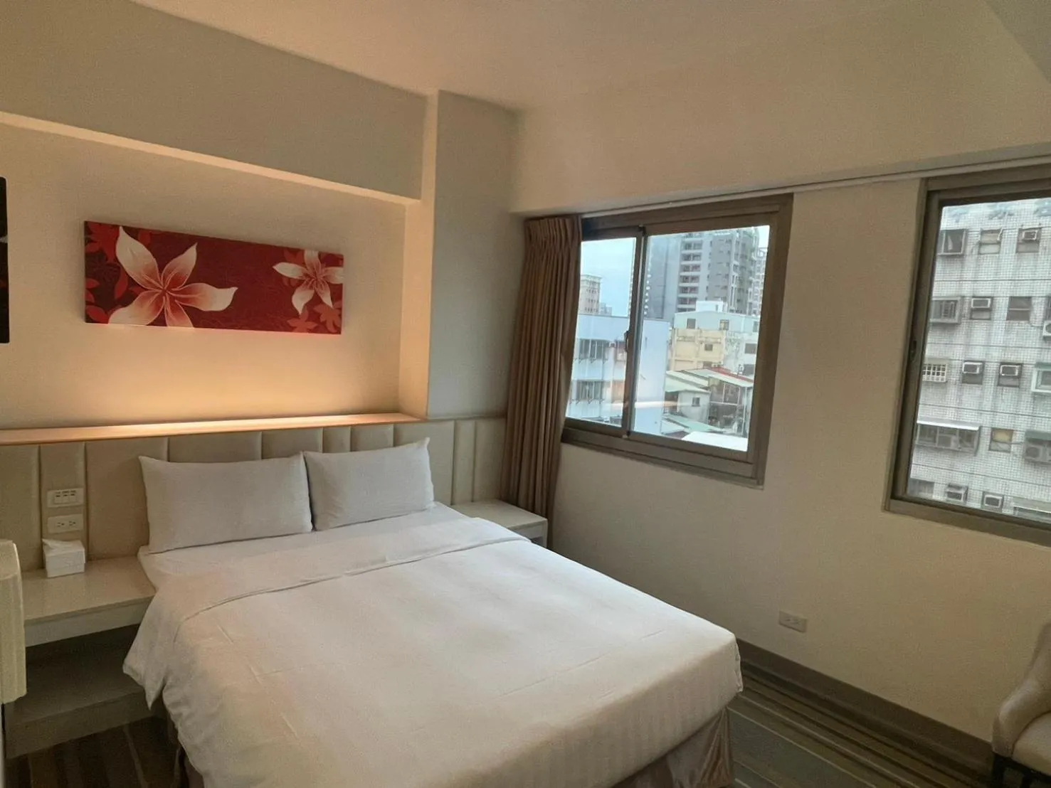 Bed in C U Hotel Taichung